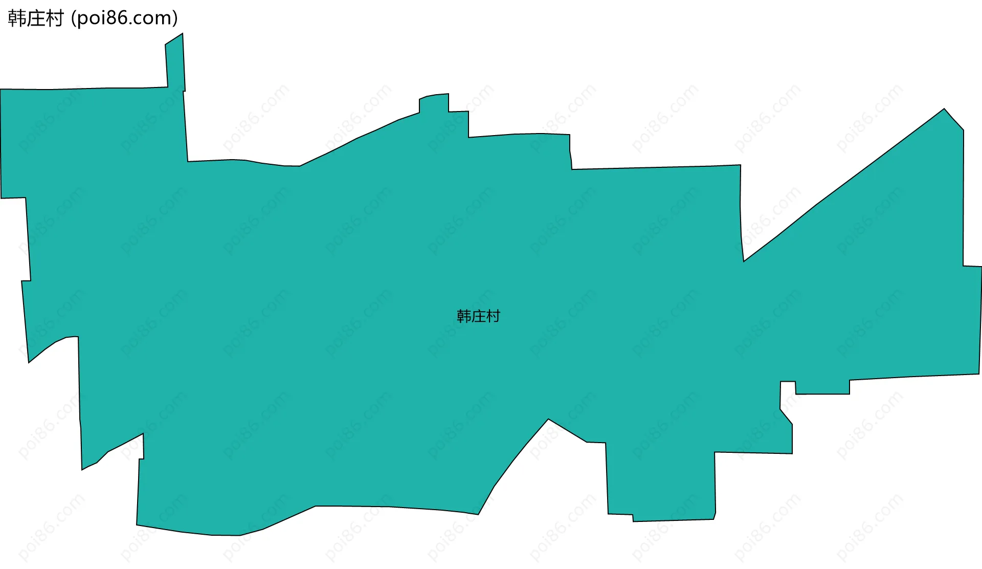 韩庄村边界地图