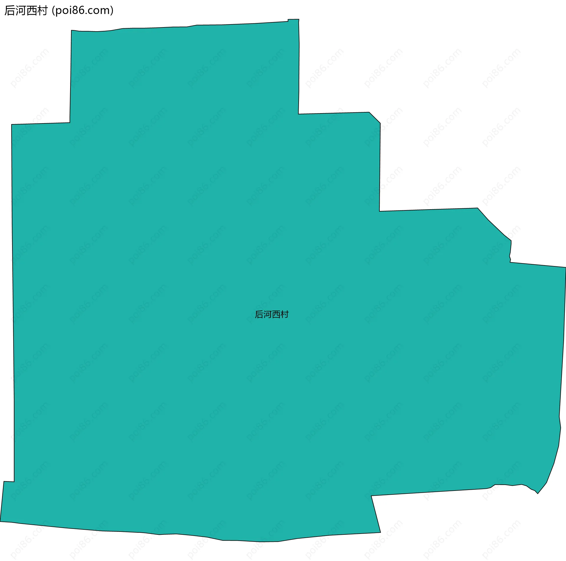 后河西村边界地图