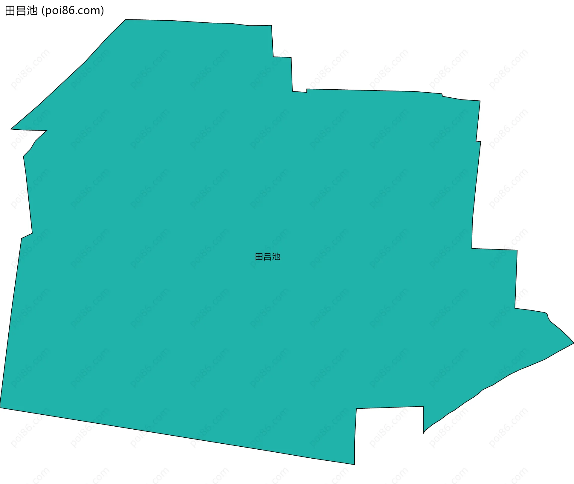 田吕池边界地图