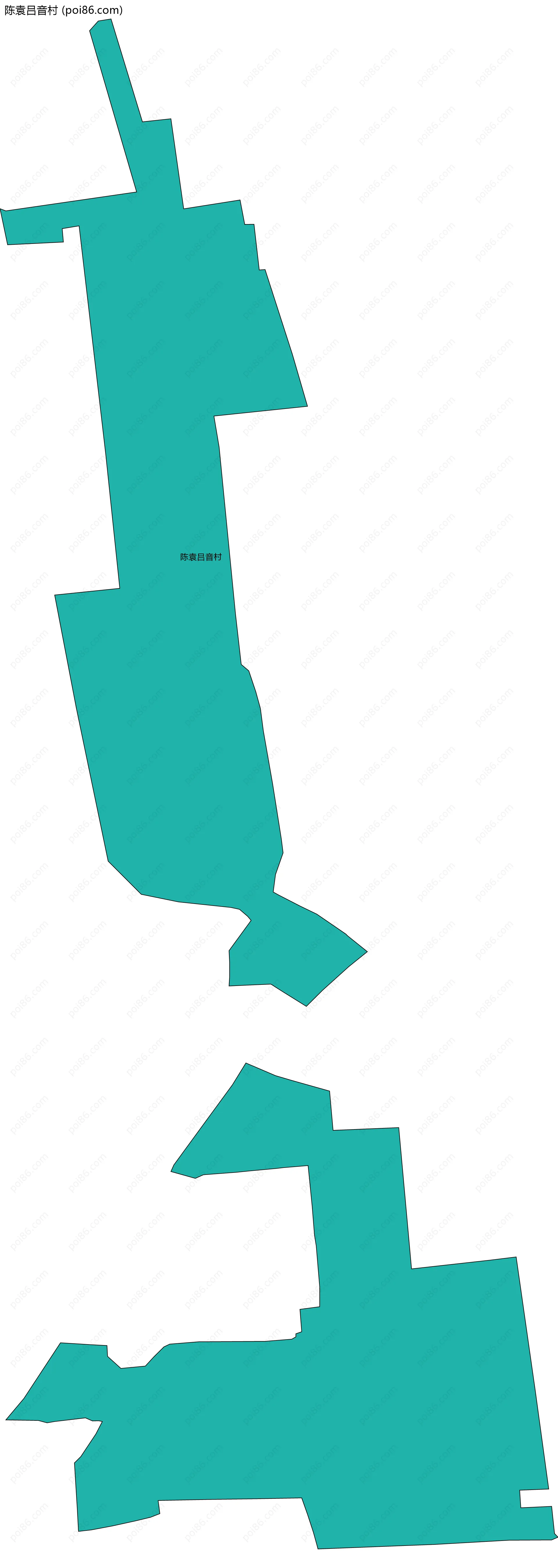 陈袁吕音村边界地图