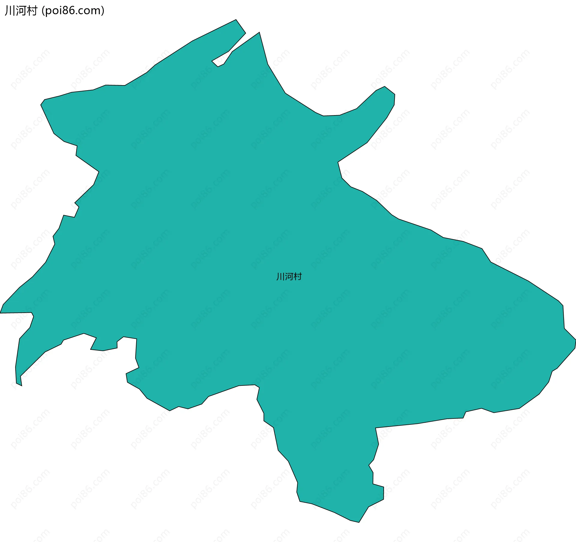 川河村边界地图