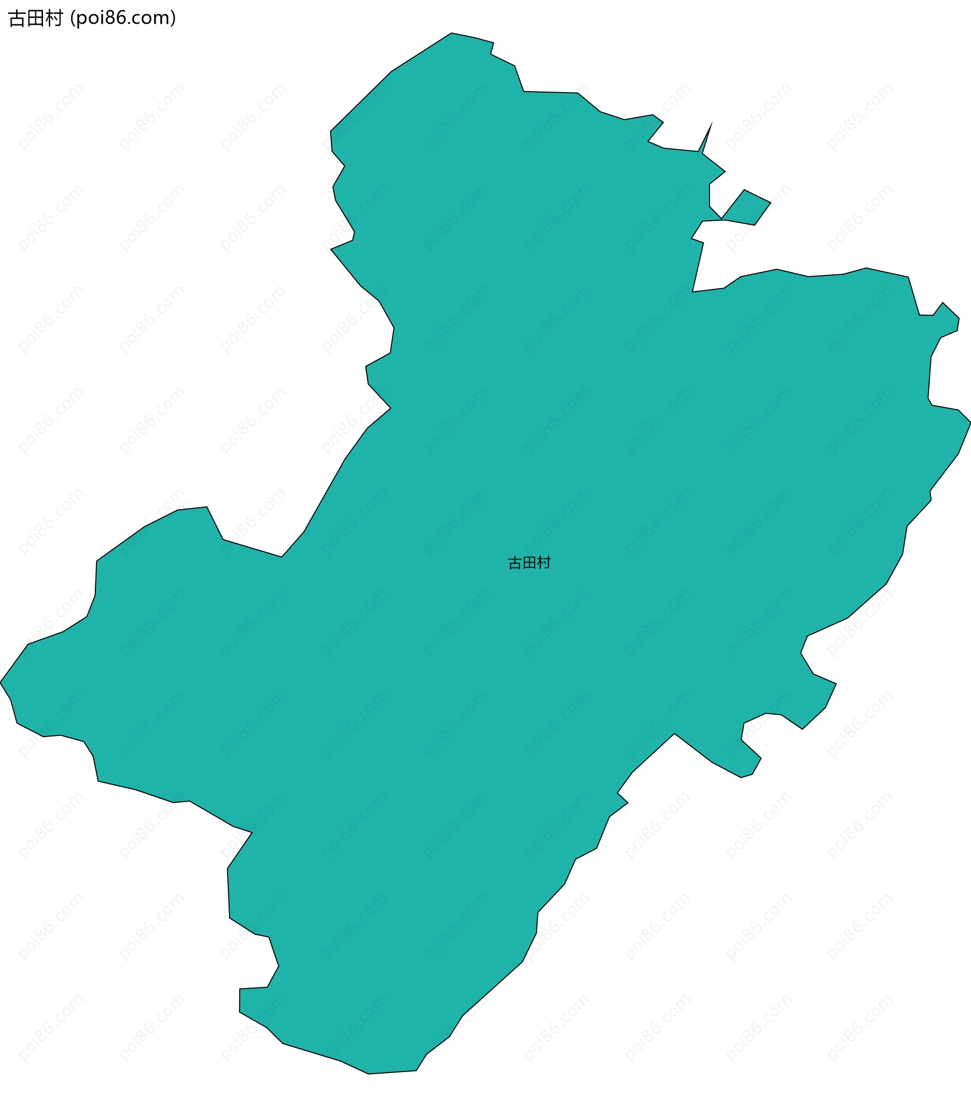 古田村边界地图