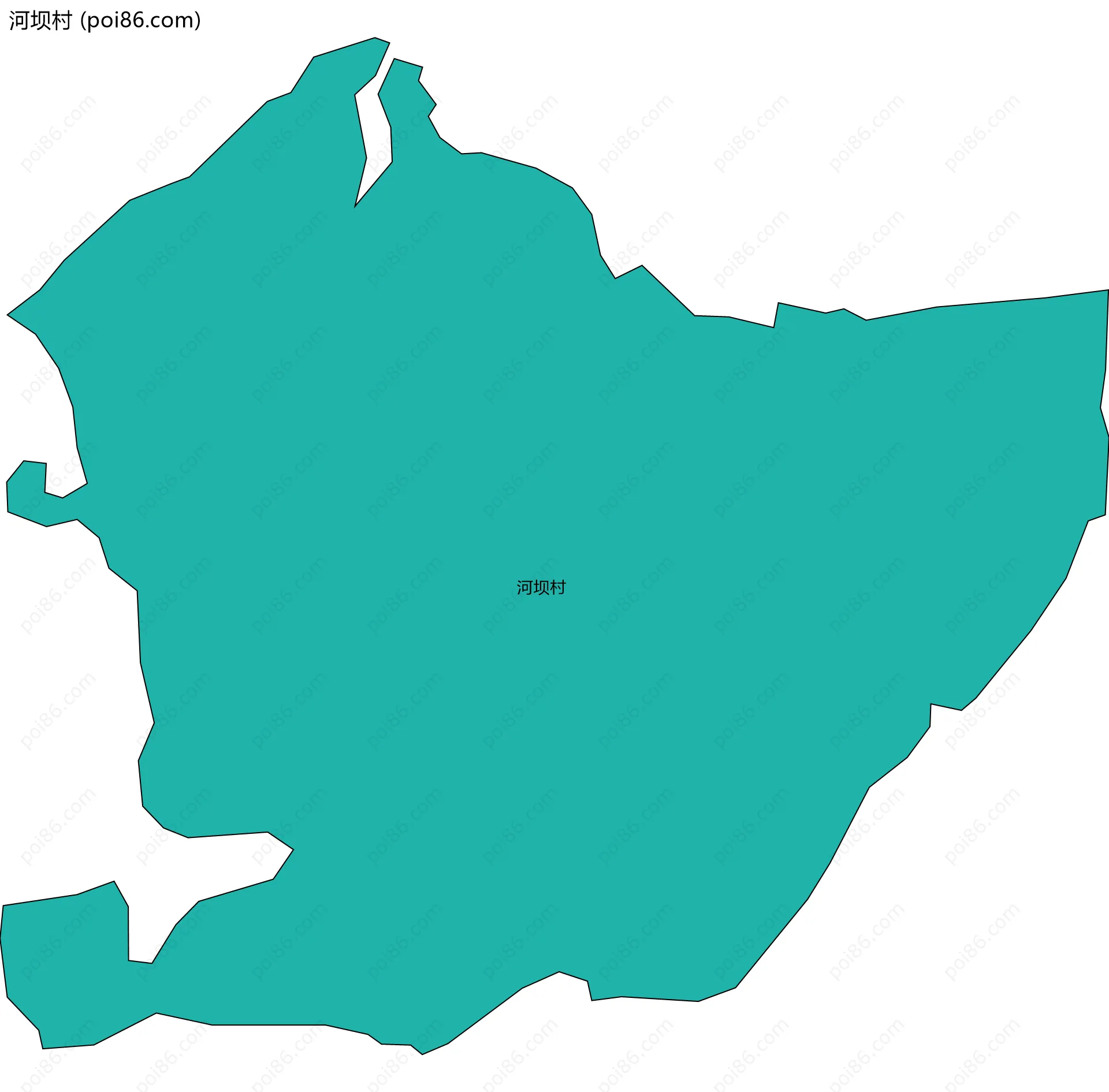 河坝村边界地图