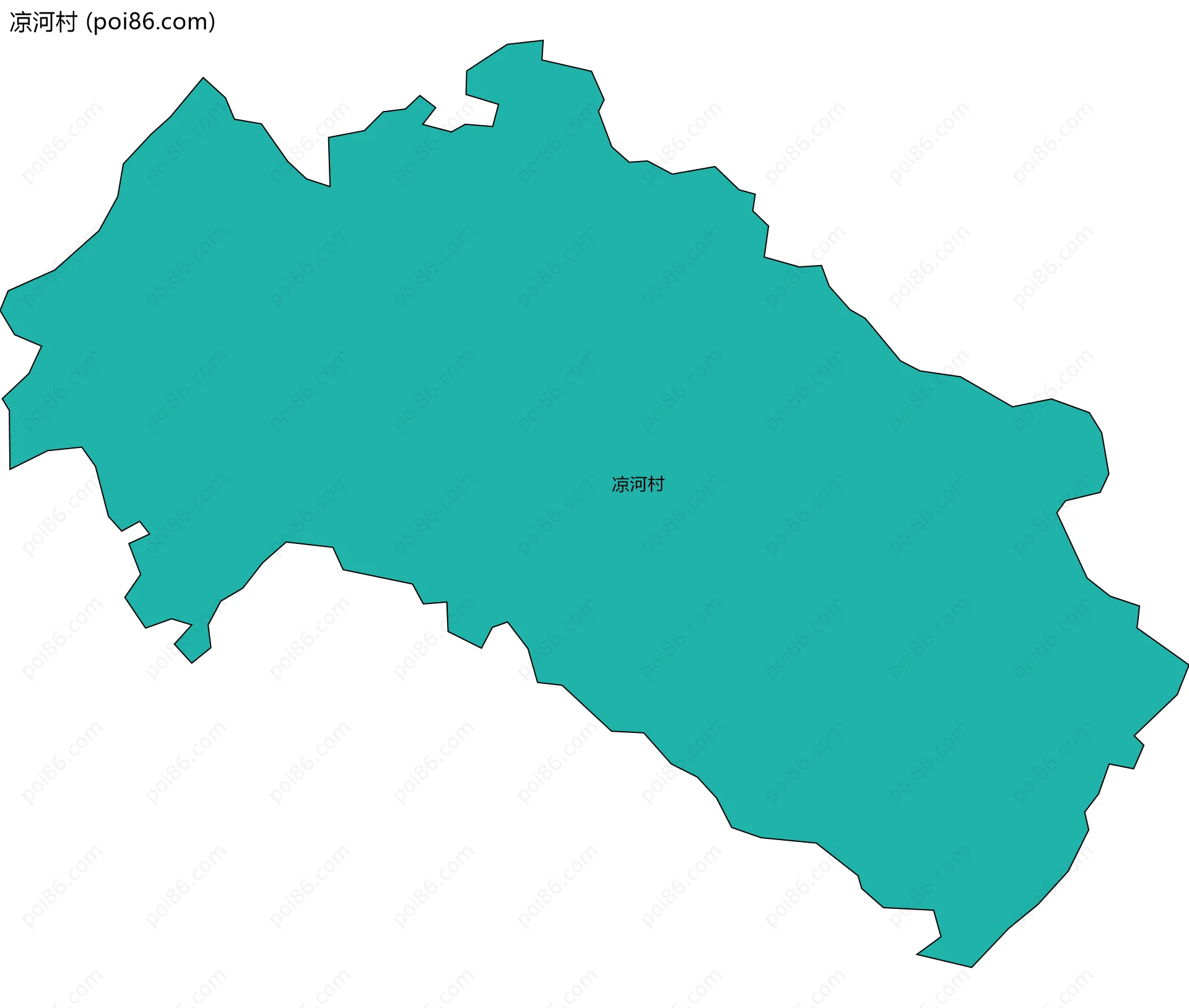 凉河村边界地图