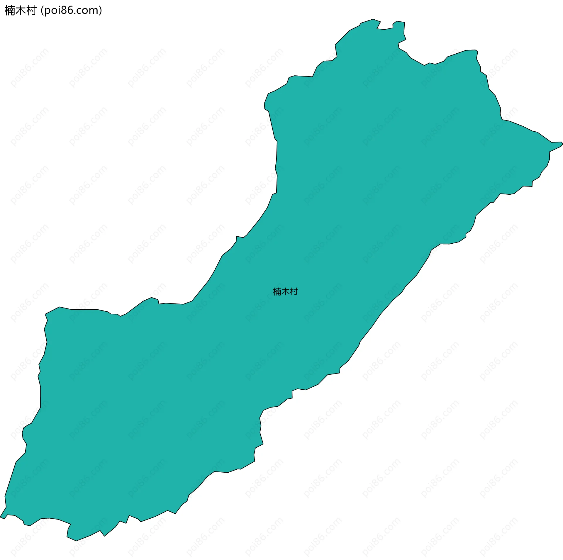 楠木村边界地图