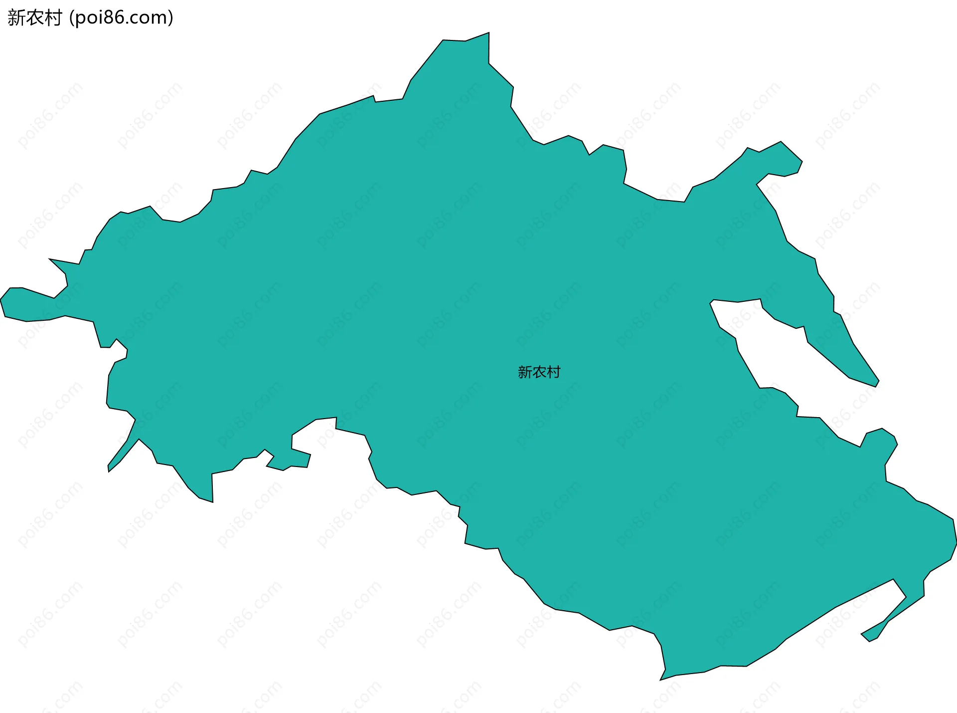 新农村边界地图
