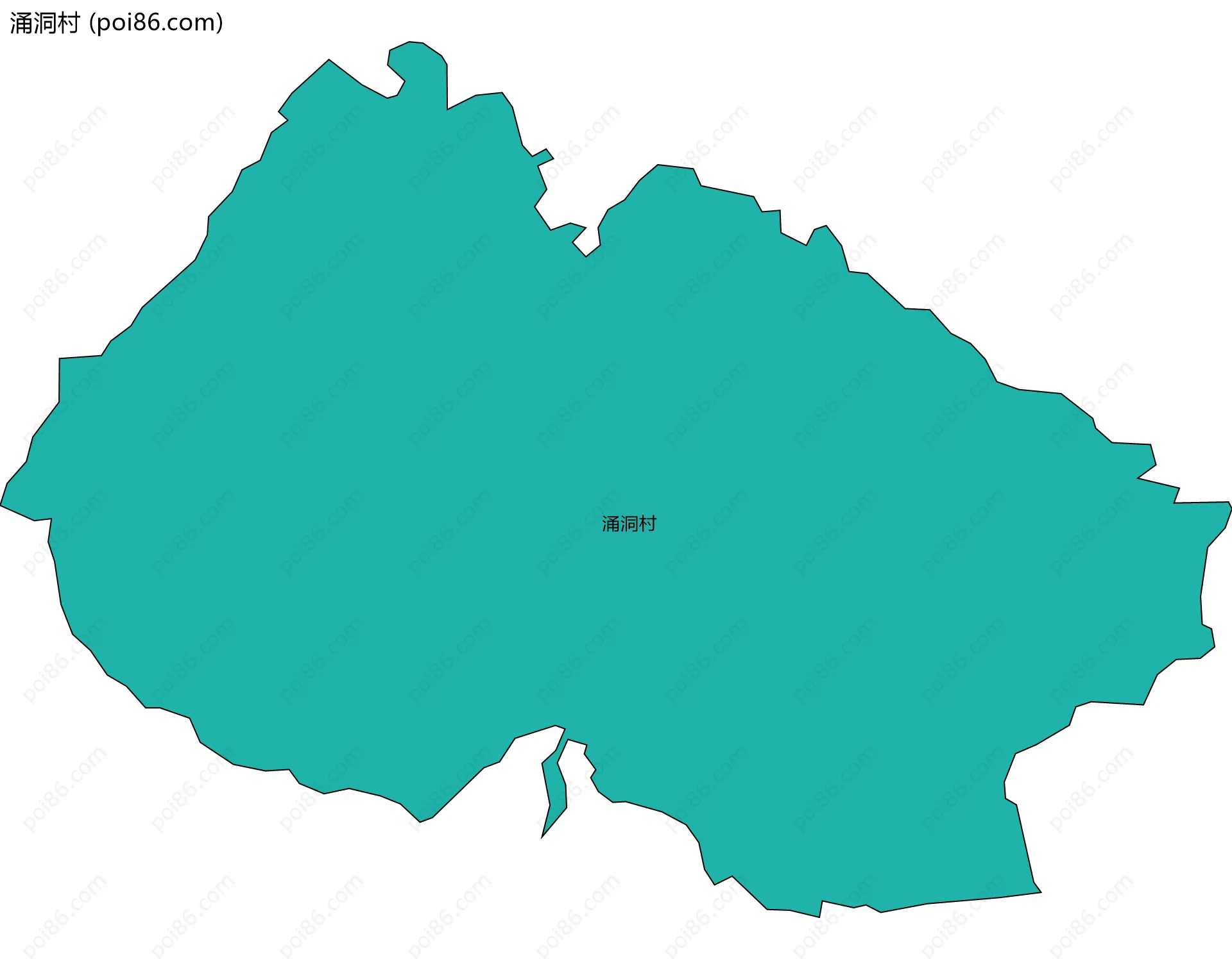 涌洞村边界地图