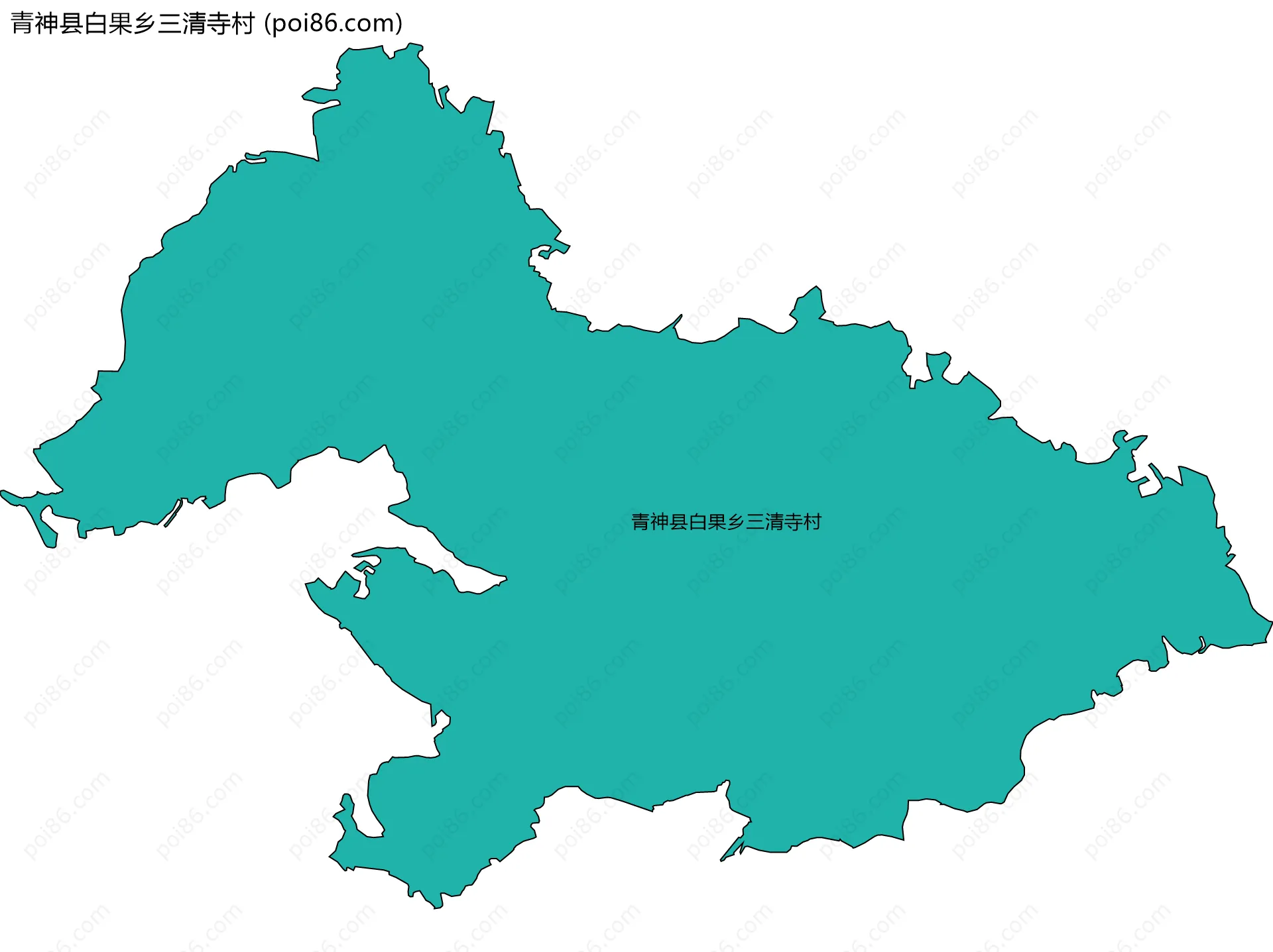 青神县白果乡三清寺村边界地图