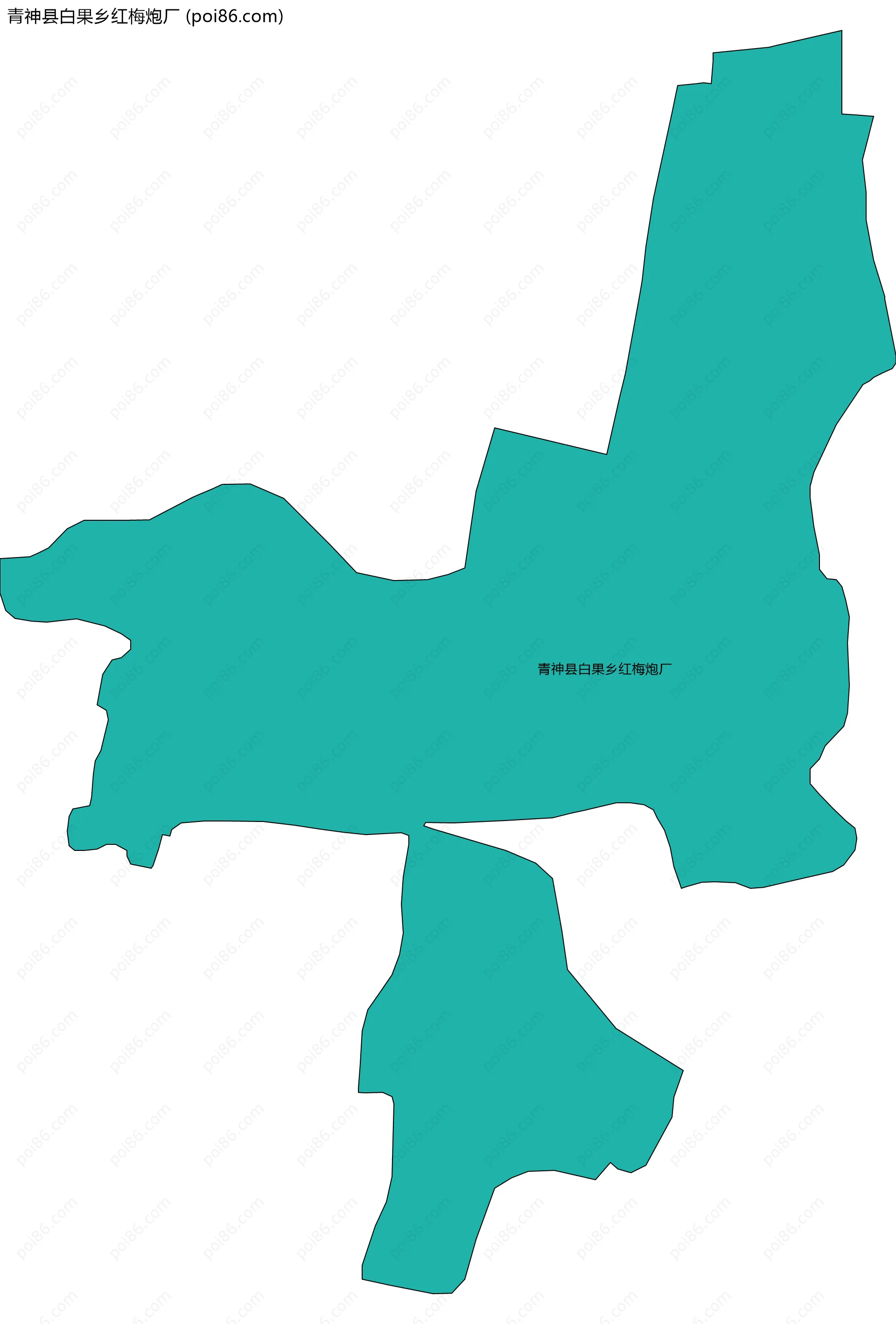 青神县白果乡红梅炮厂边界地图