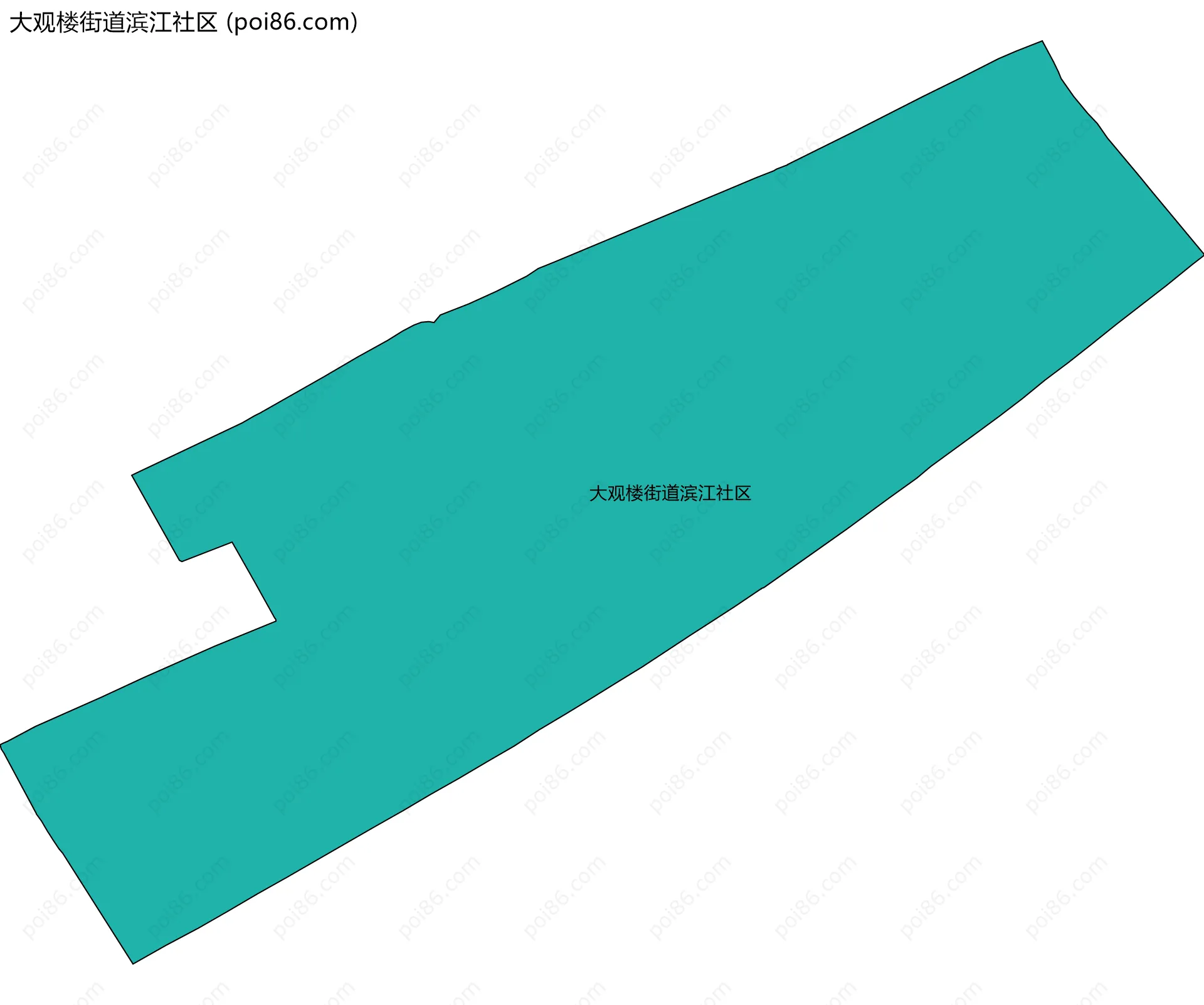 大观楼街道滨江社区边界地图