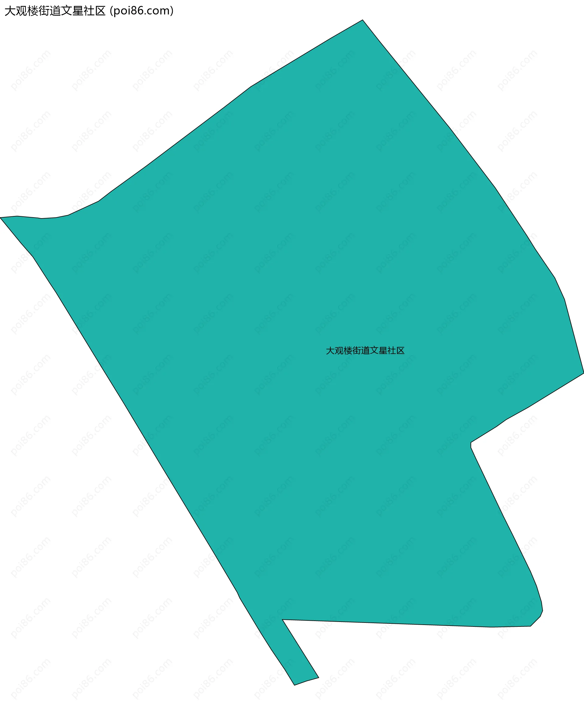 大观楼街道文星社区边界地图