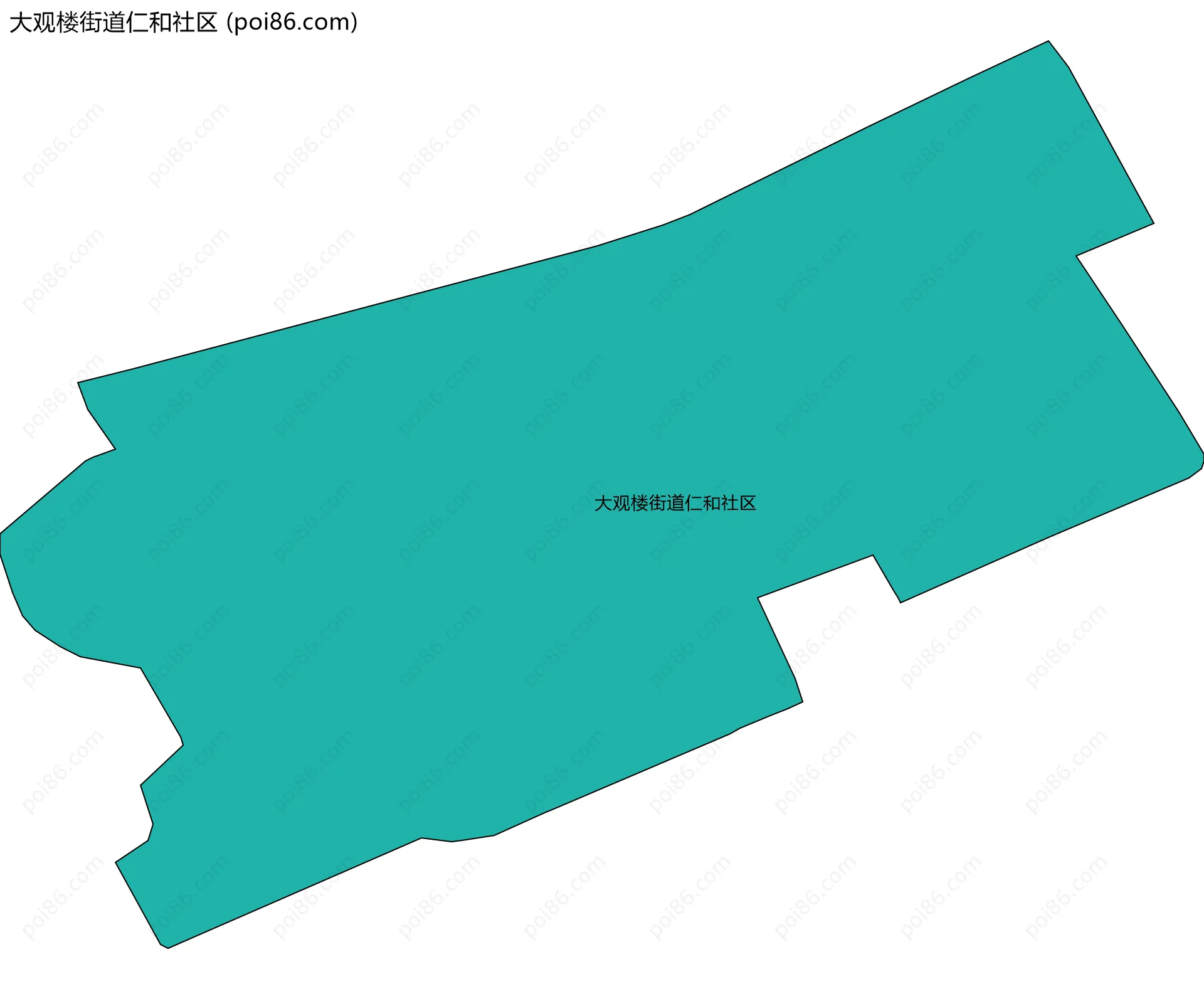 大观楼街道仁和社区边界地图