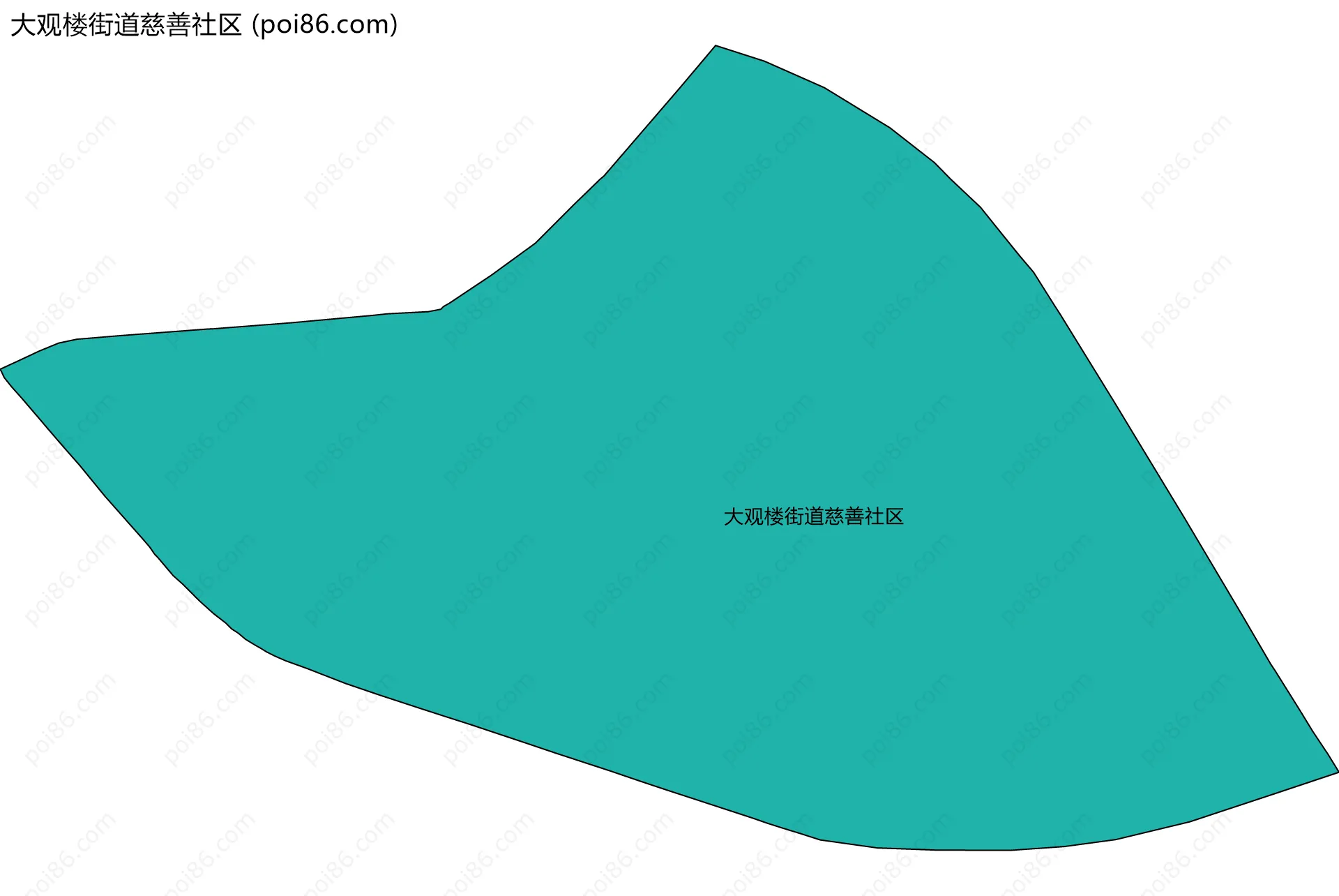 大观楼街道慈善社区边界地图
