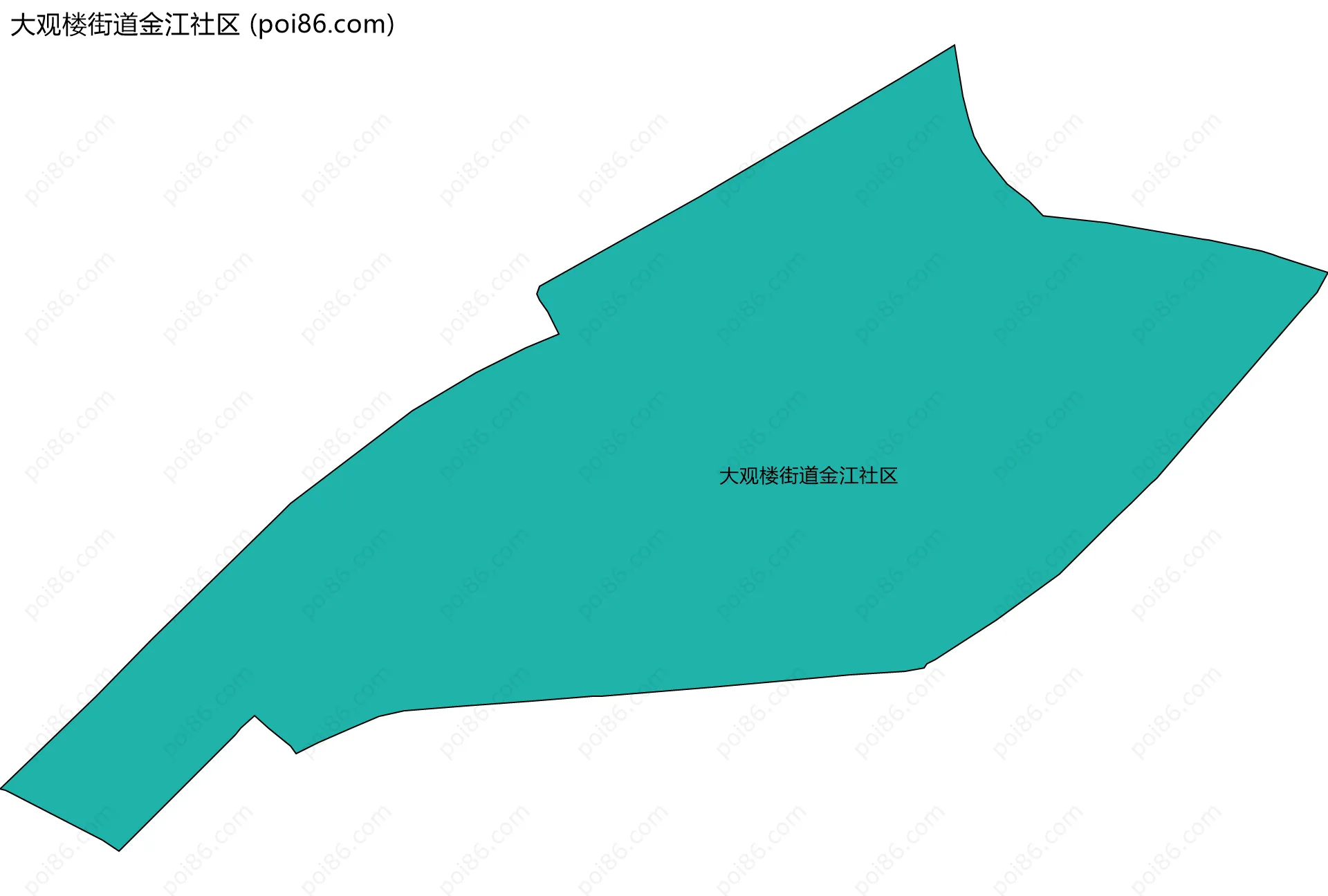 大观楼街道金江社区边界地图