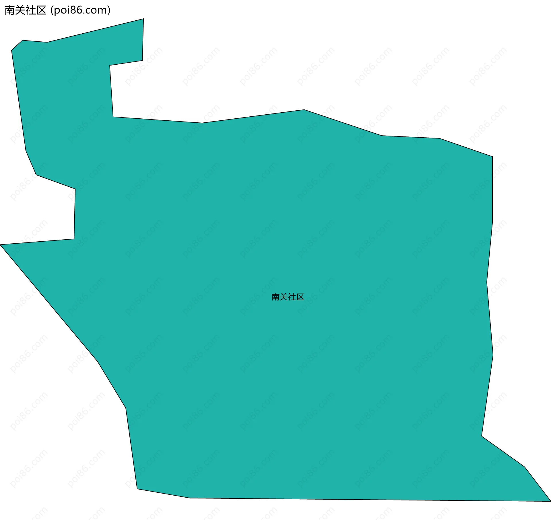 南关社区边界地图