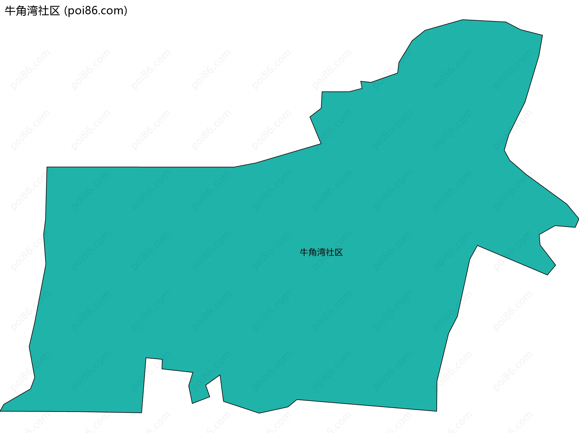 牛角湾社区边界地图