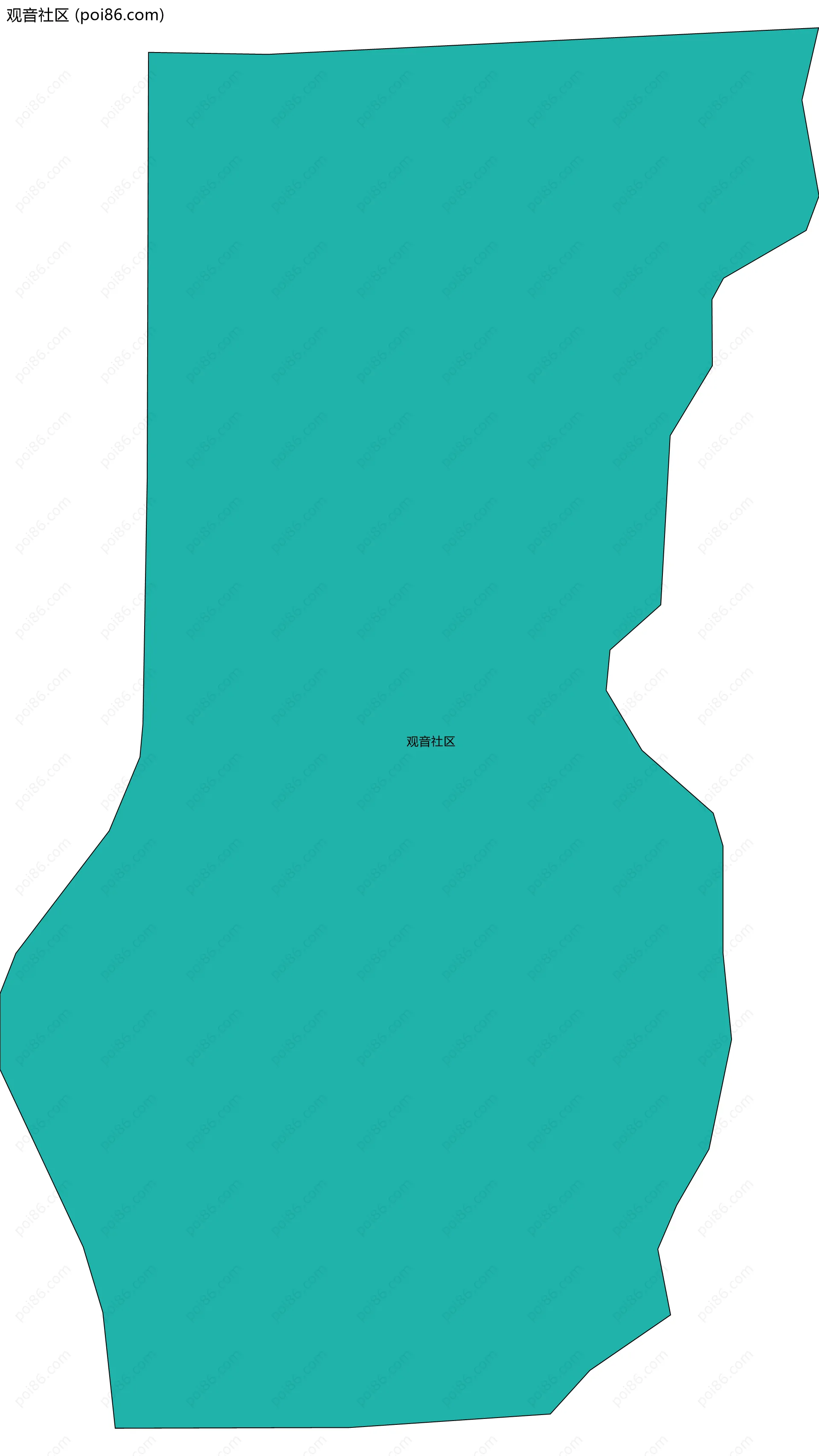 观音社区边界地图