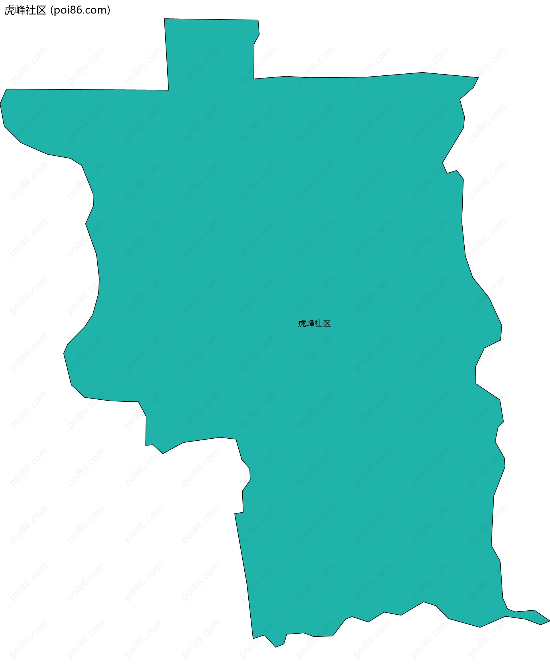 虎峰社区边界地图