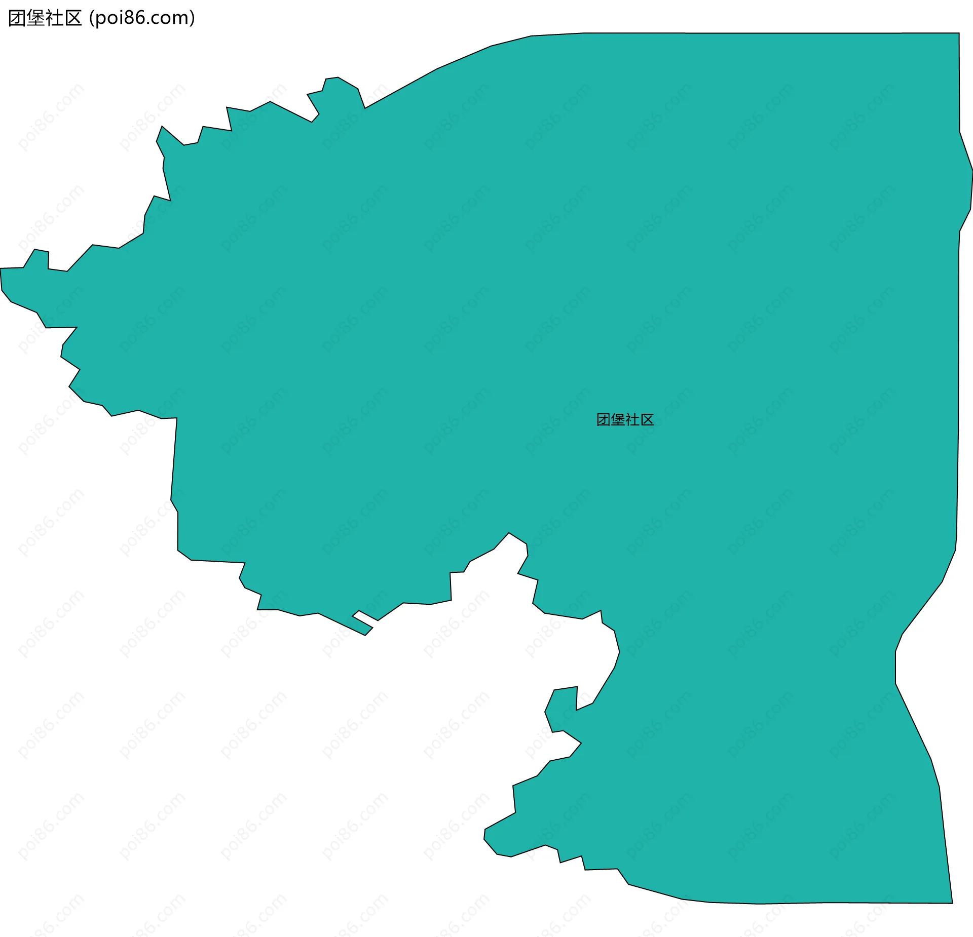 团堡社区边界地图
