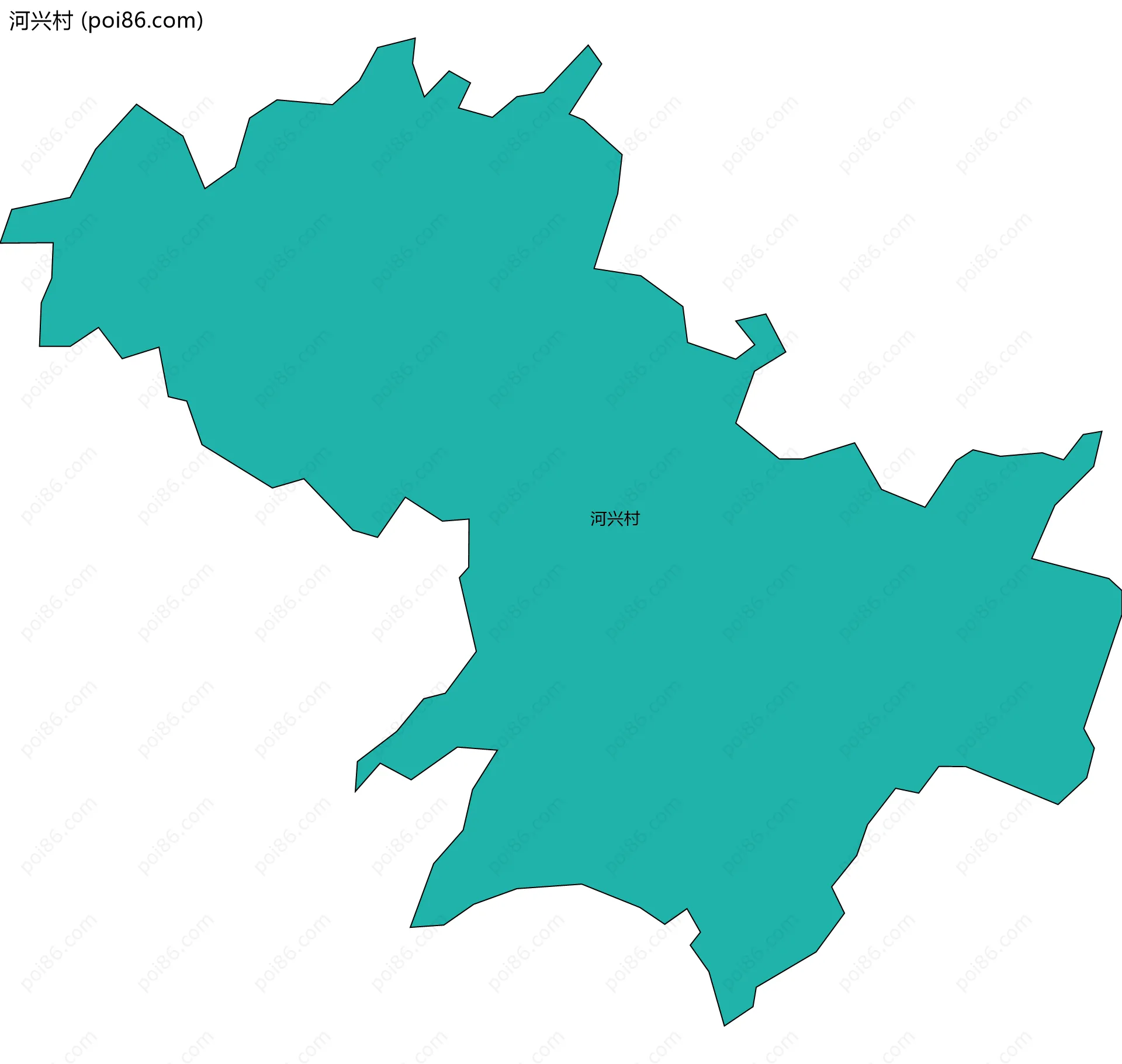 河兴村边界地图