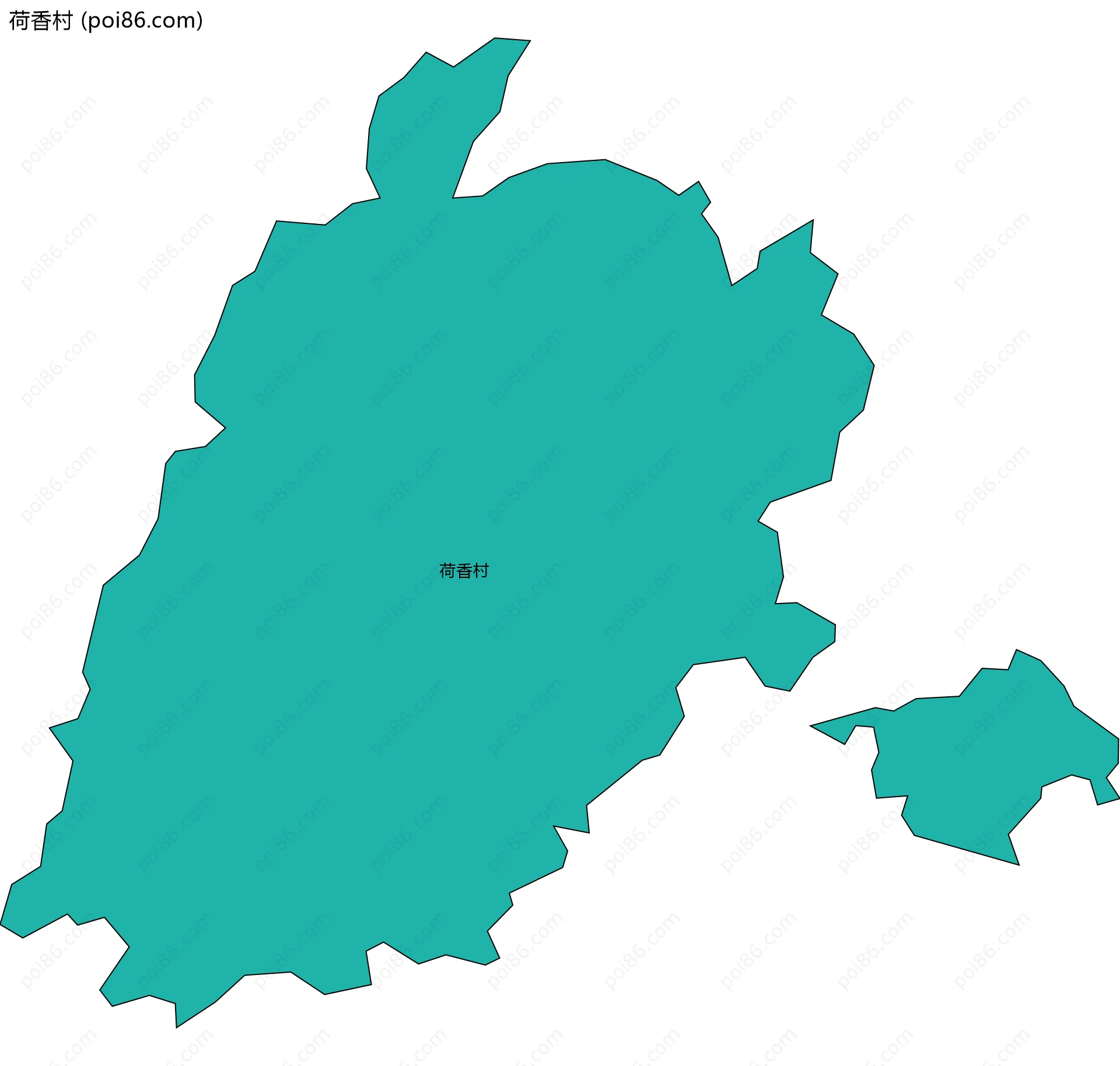 荷香村边界地图