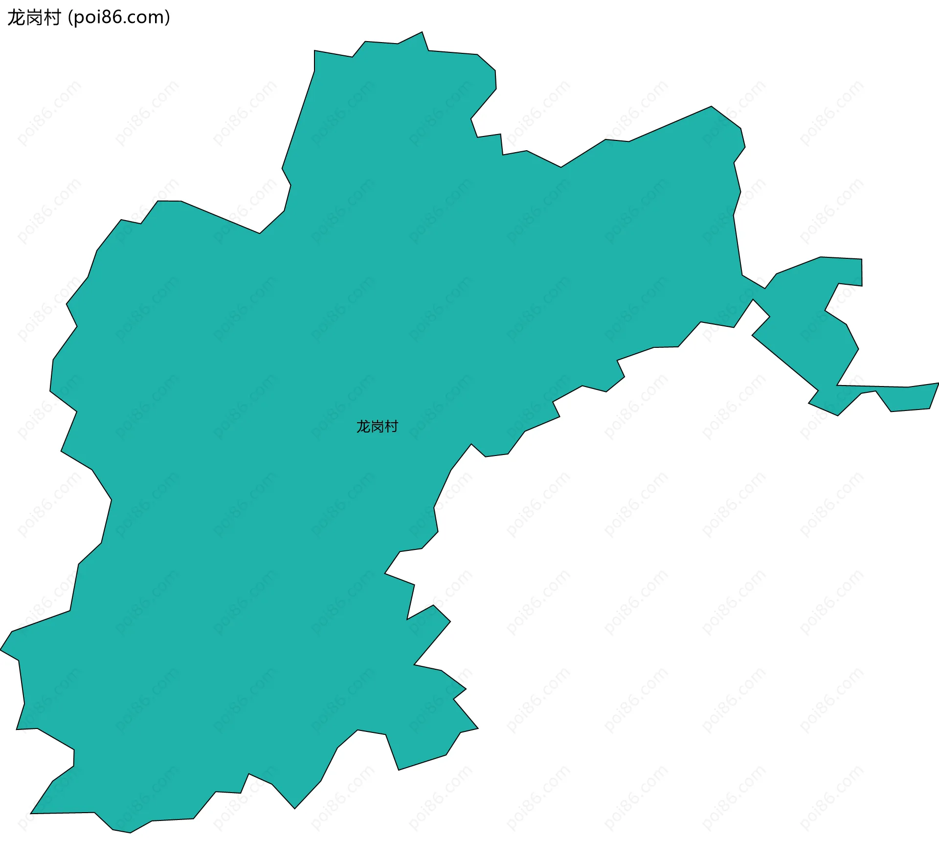 龙岗村边界地图