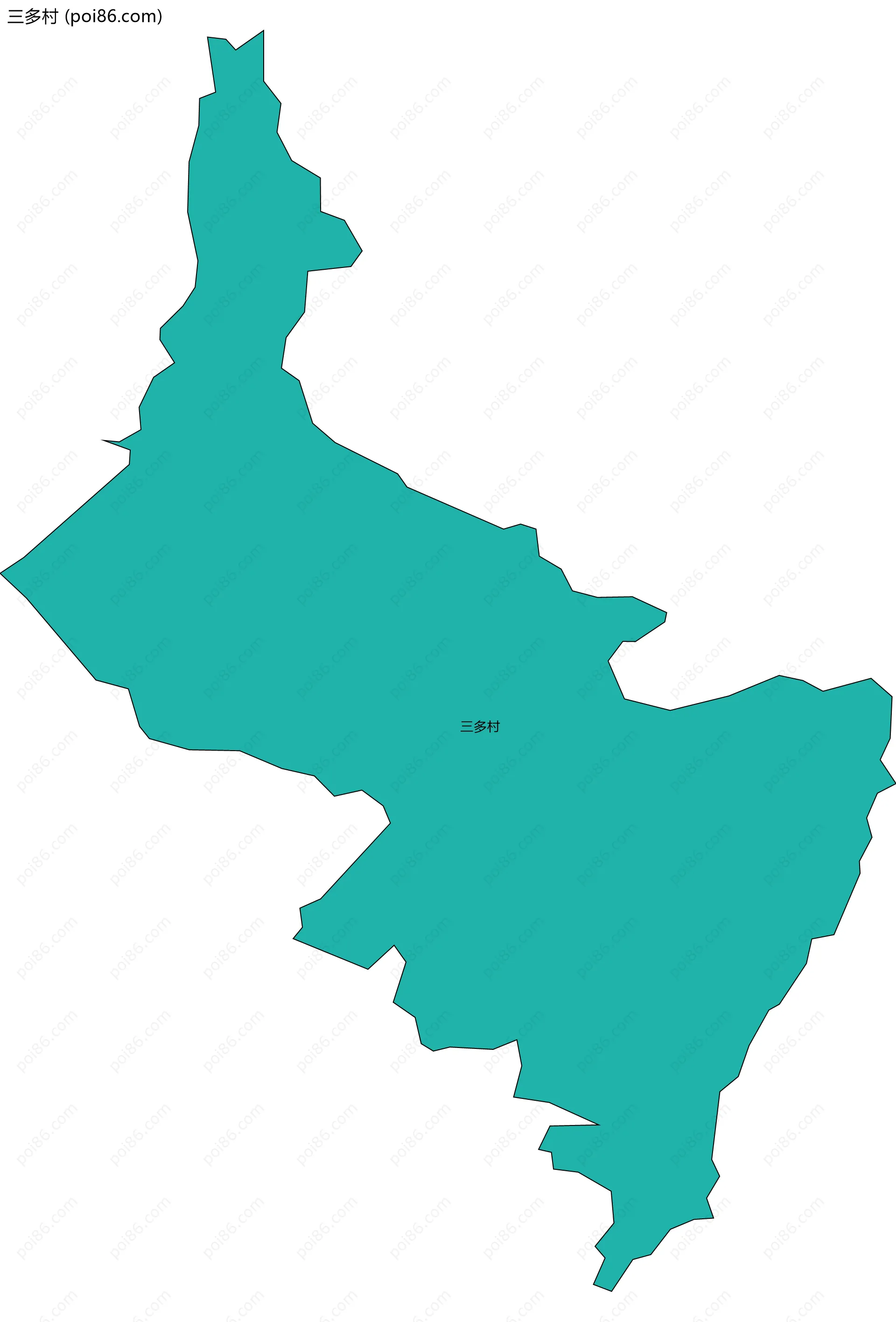 三多村边界地图