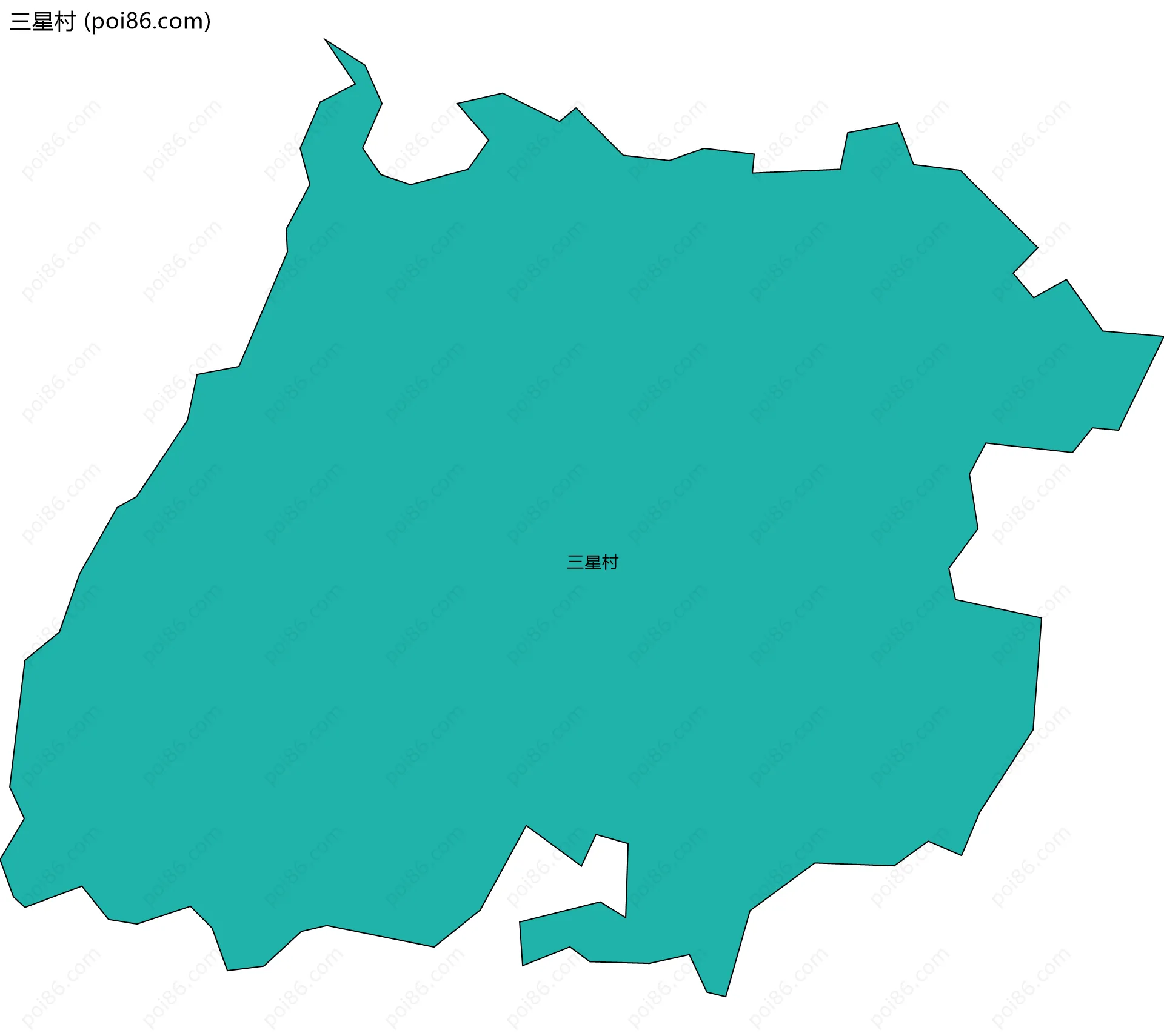 三星村边界地图