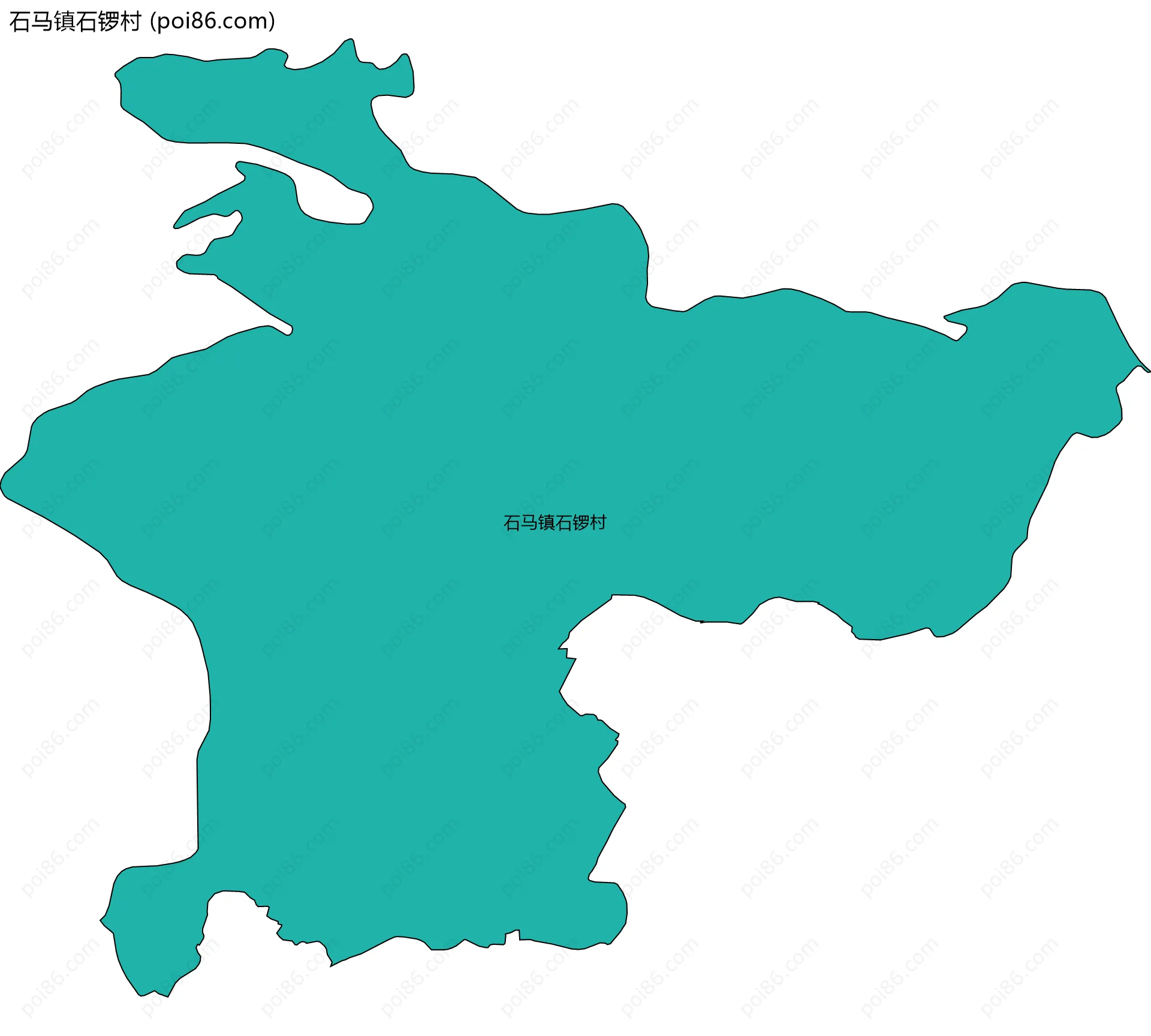 石马镇石锣村边界地图