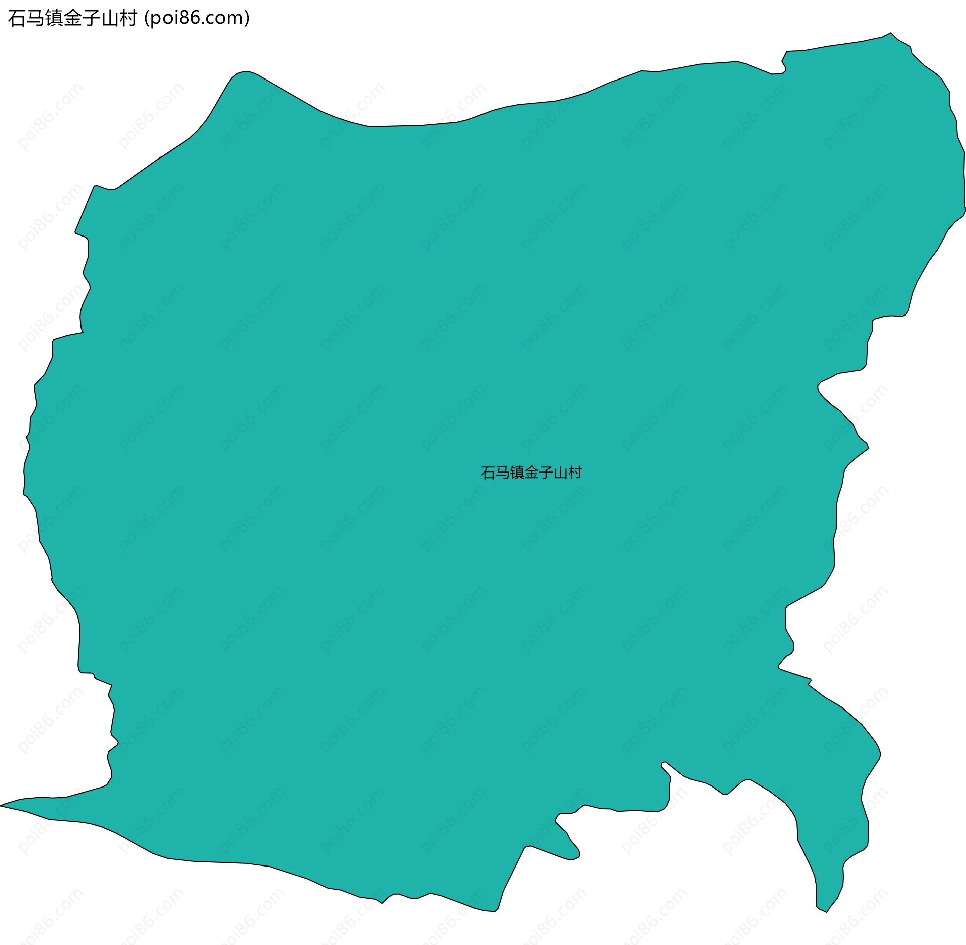 石马镇金子山村边界地图