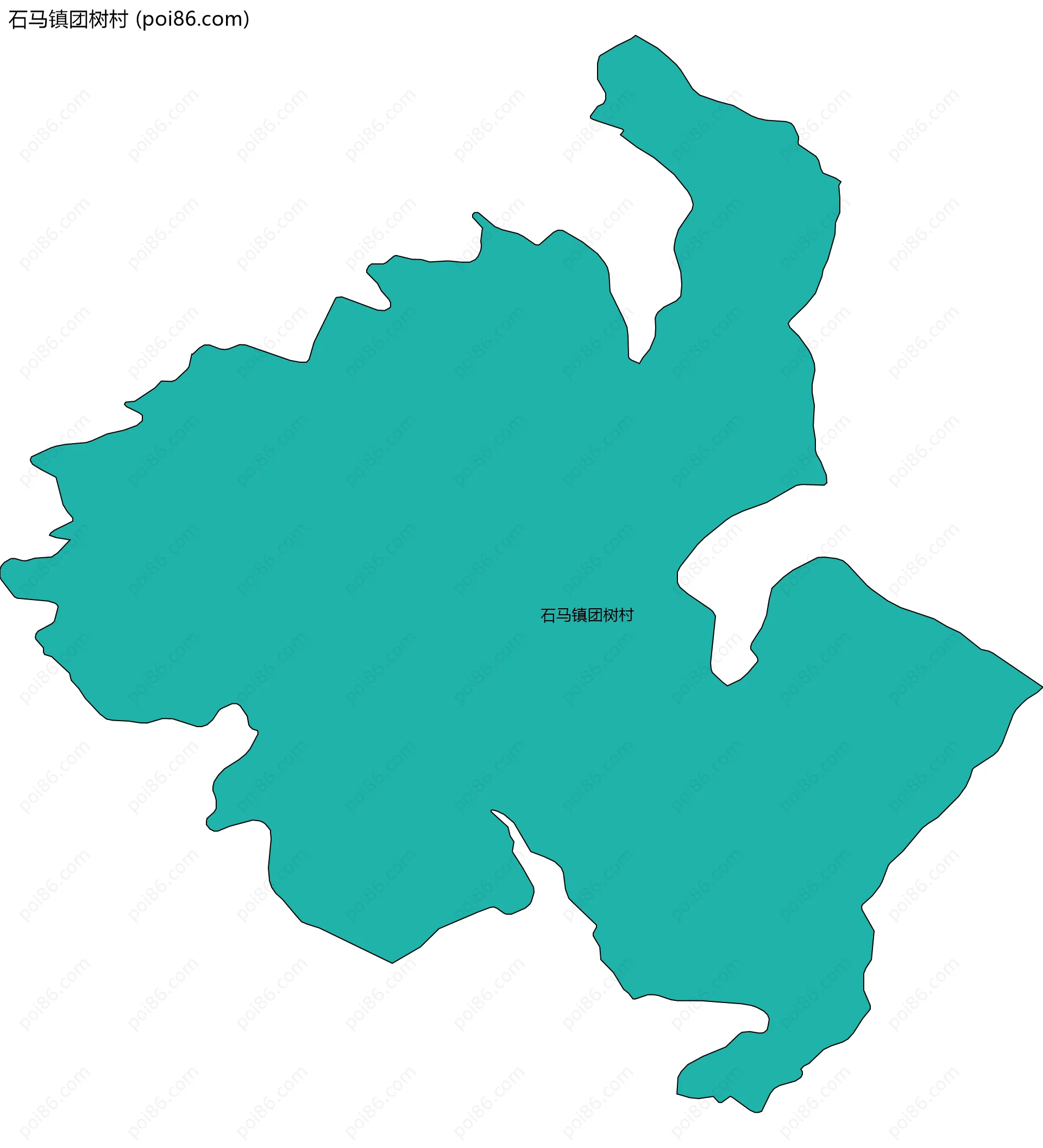 石马镇团树村边界地图