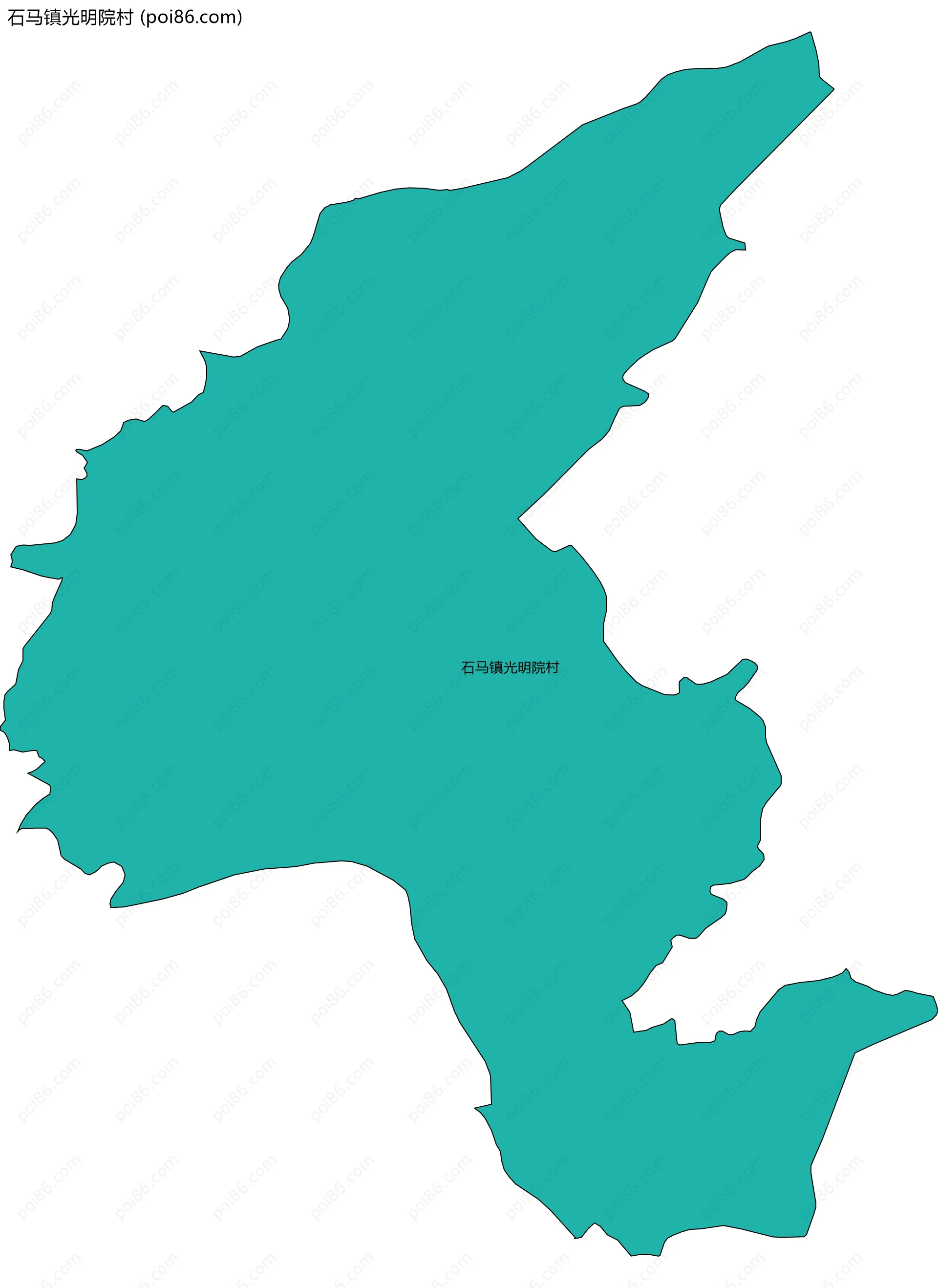 石马镇光明院村边界地图