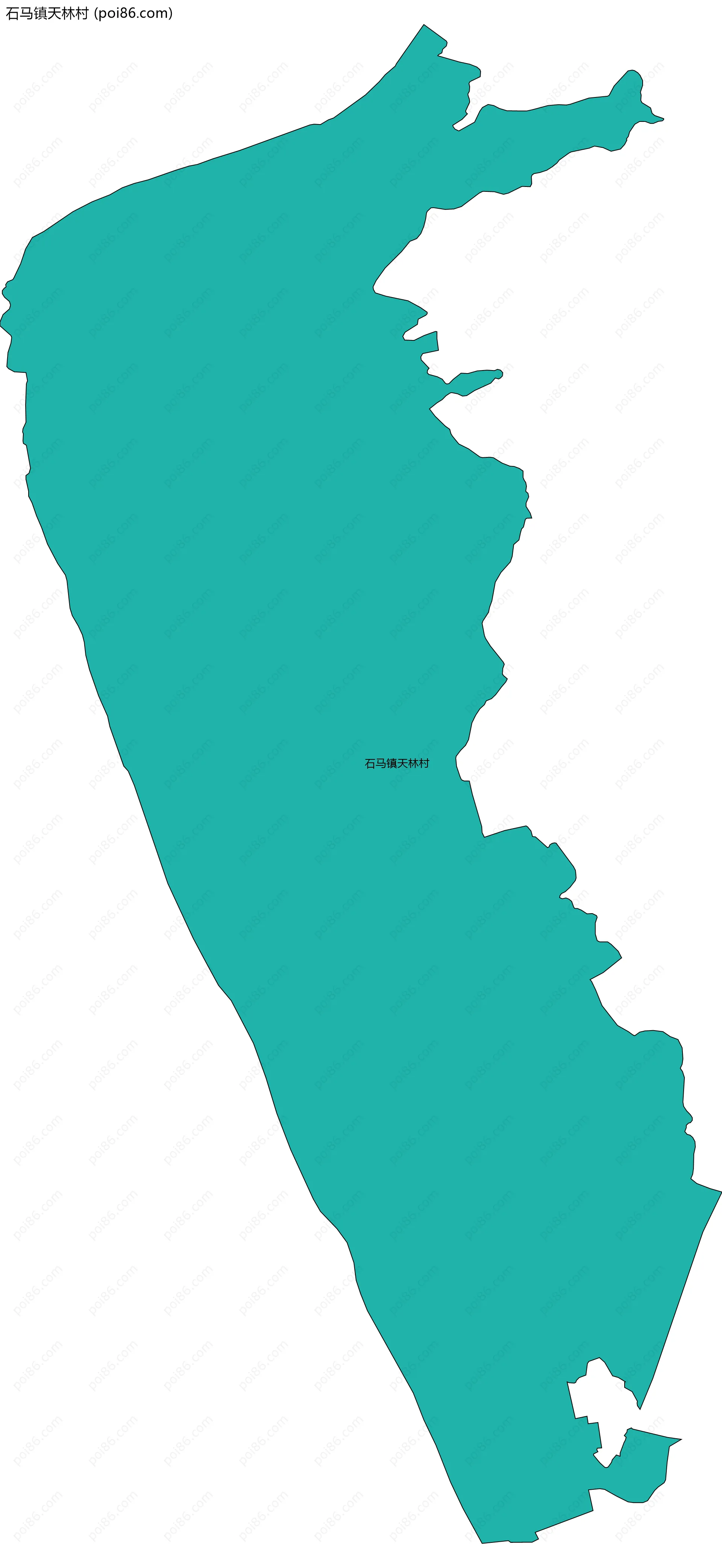 石马镇天林村边界地图
