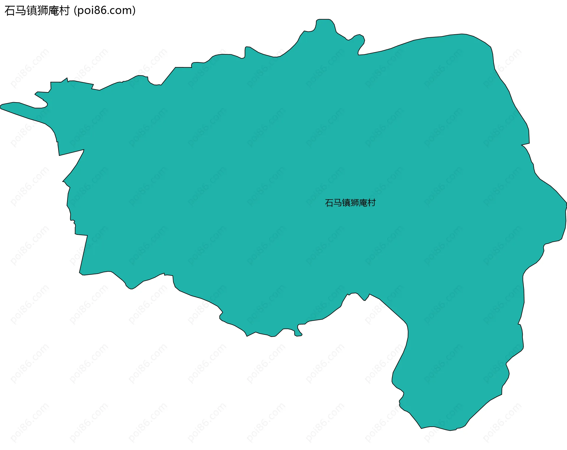 石马镇狮庵村边界地图