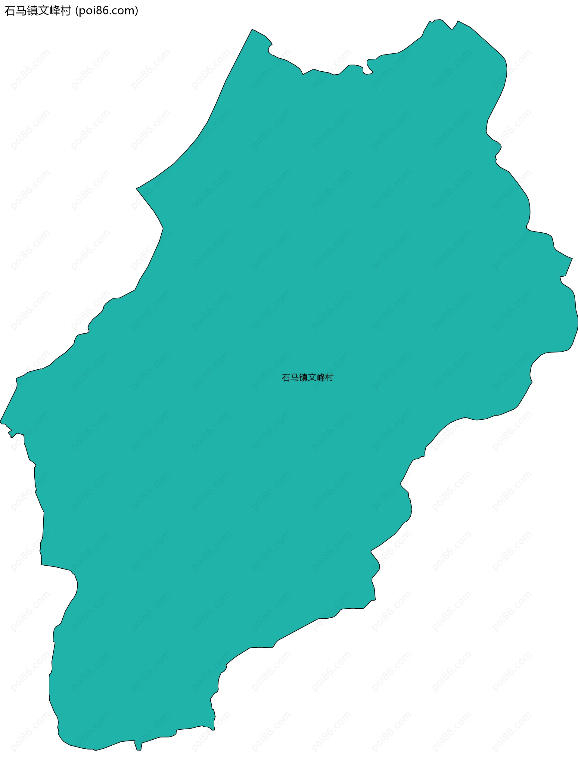 石马镇文峰村边界地图