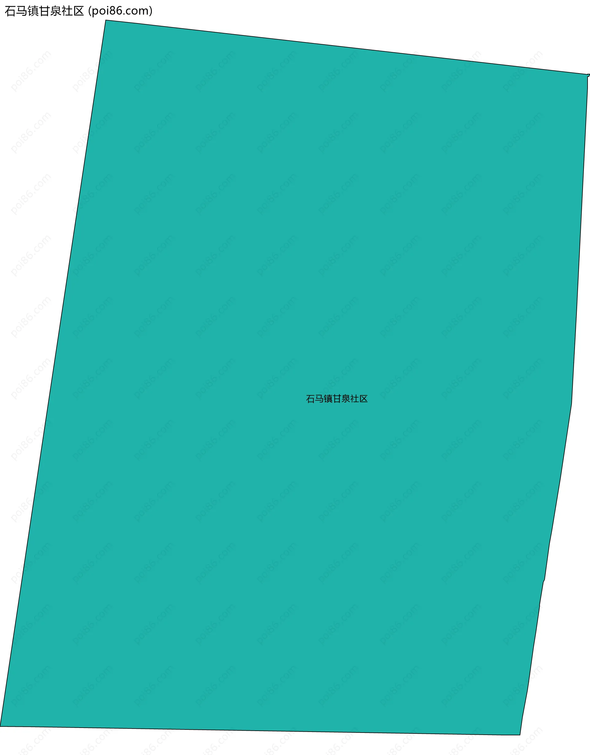 石马镇甘泉社区边界地图