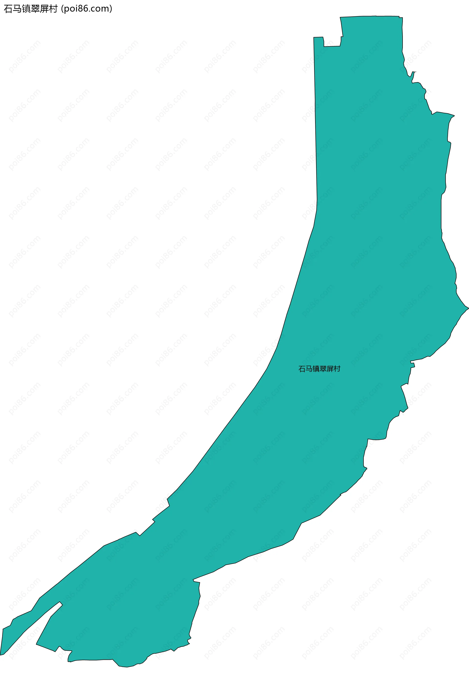 石马镇翠屏村边界地图