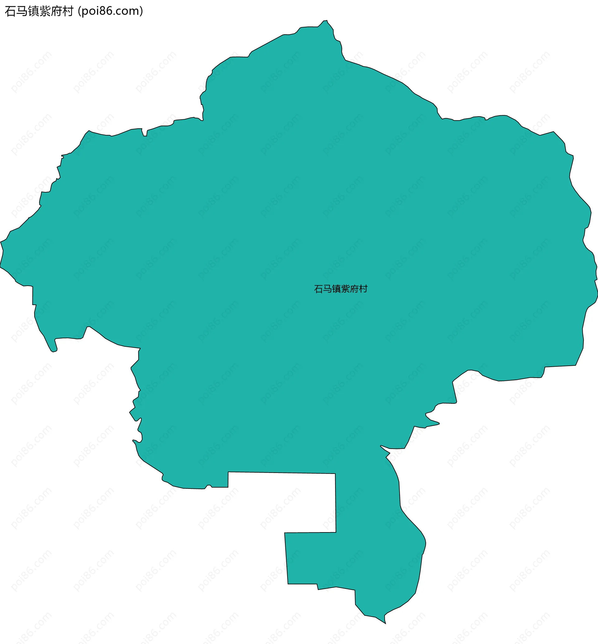 石马镇紫府村边界地图