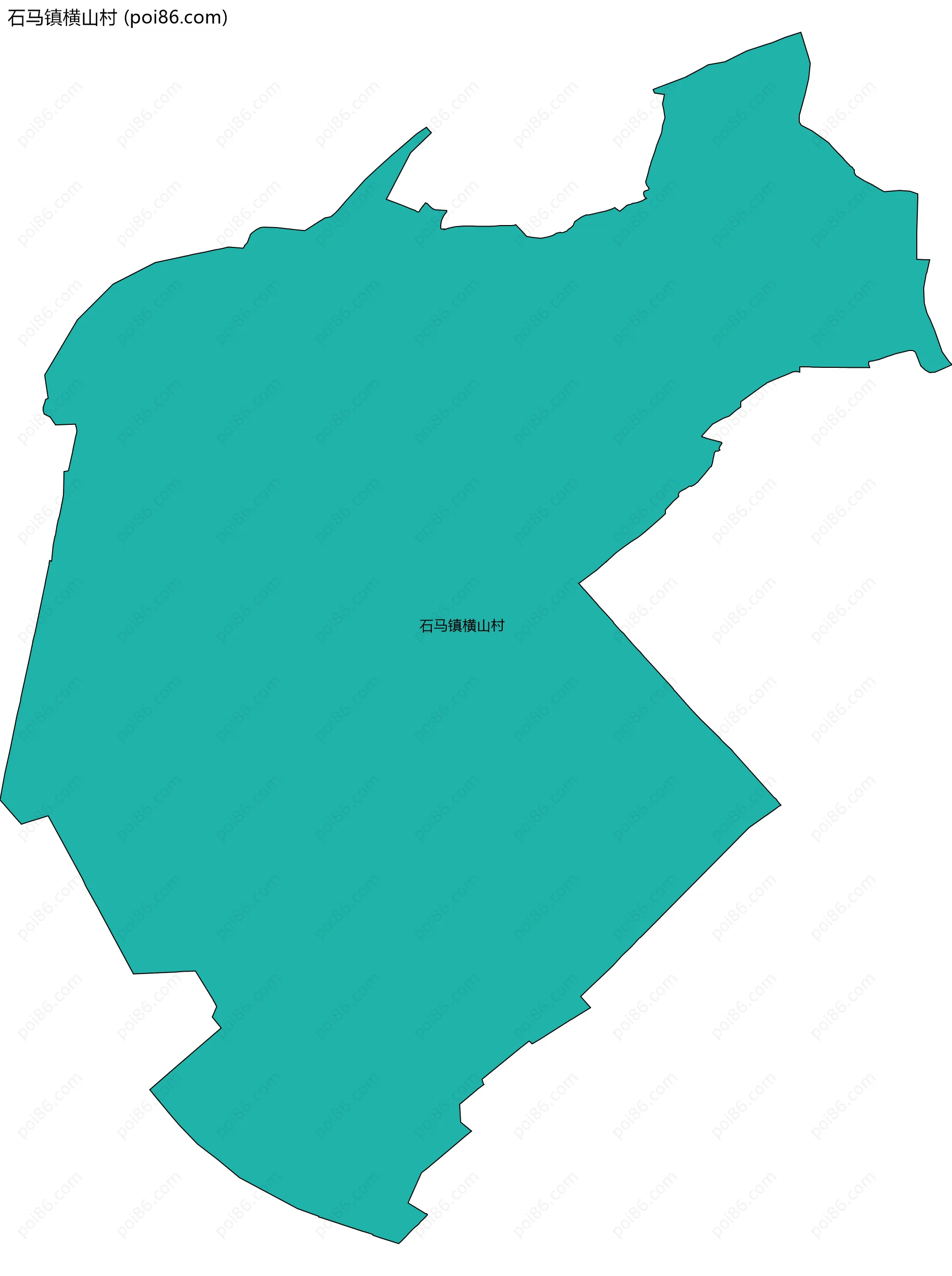 石马镇横山村边界地图