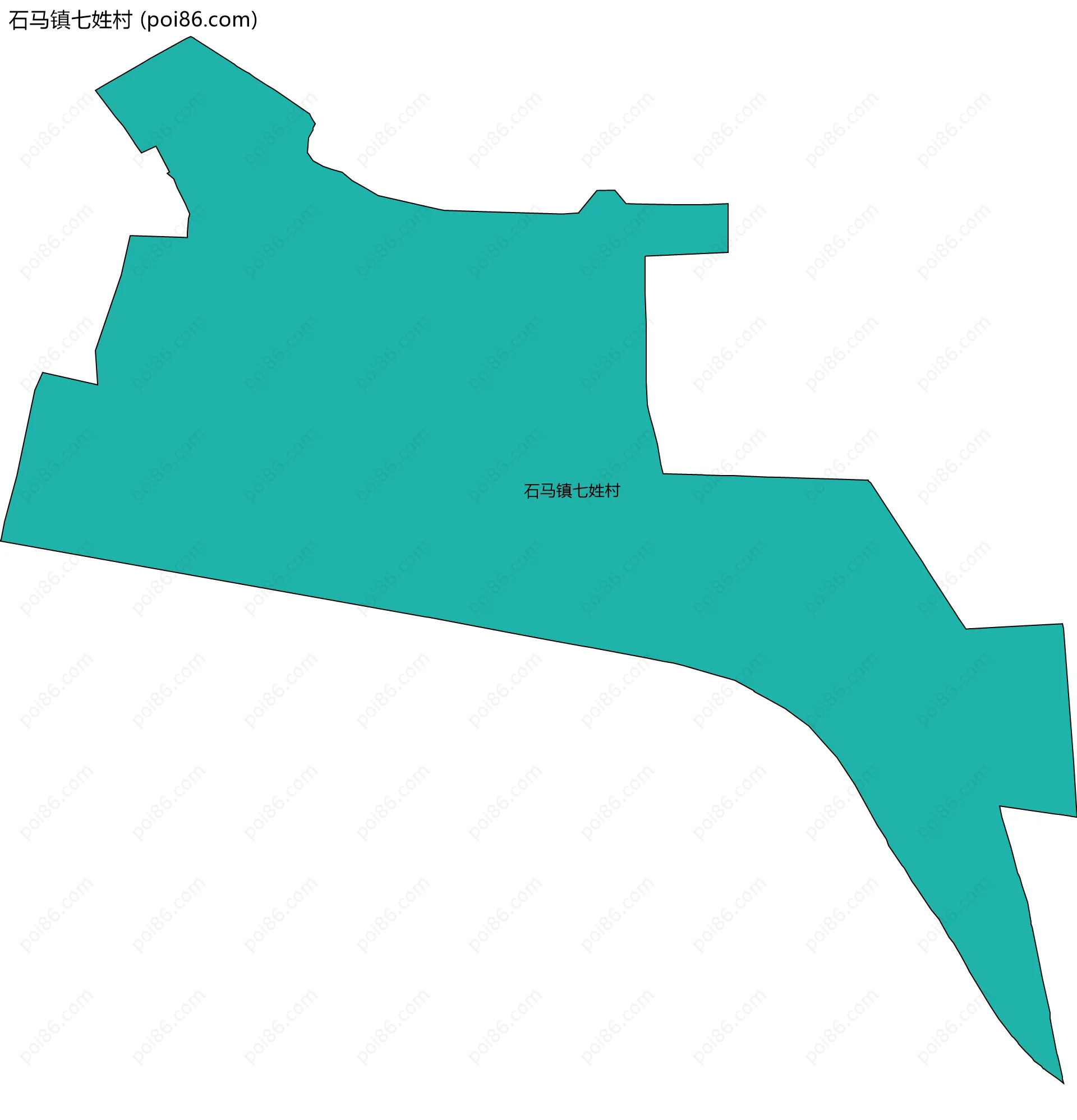 石马镇七姓村边界地图