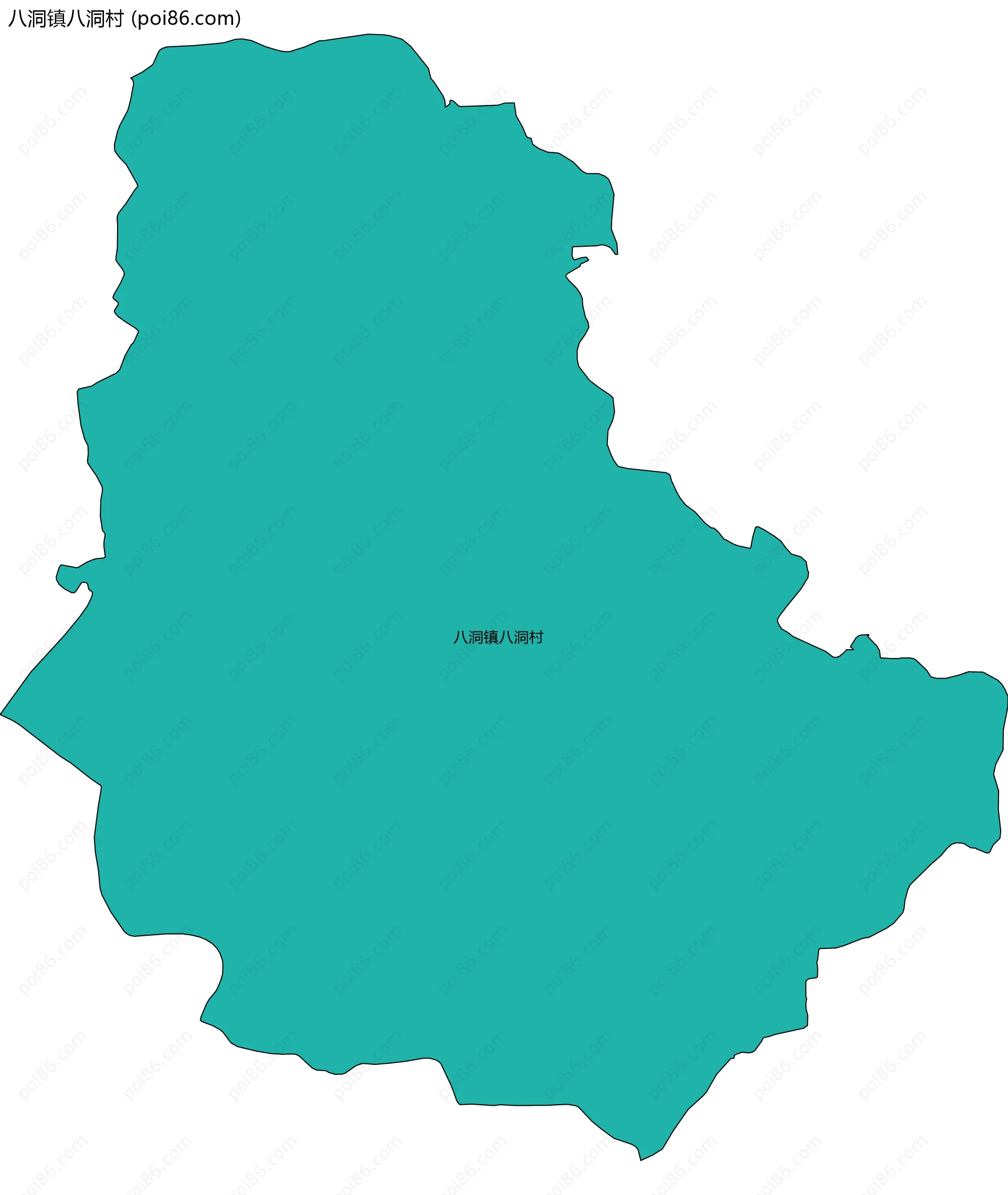 八洞镇八洞村边界地图