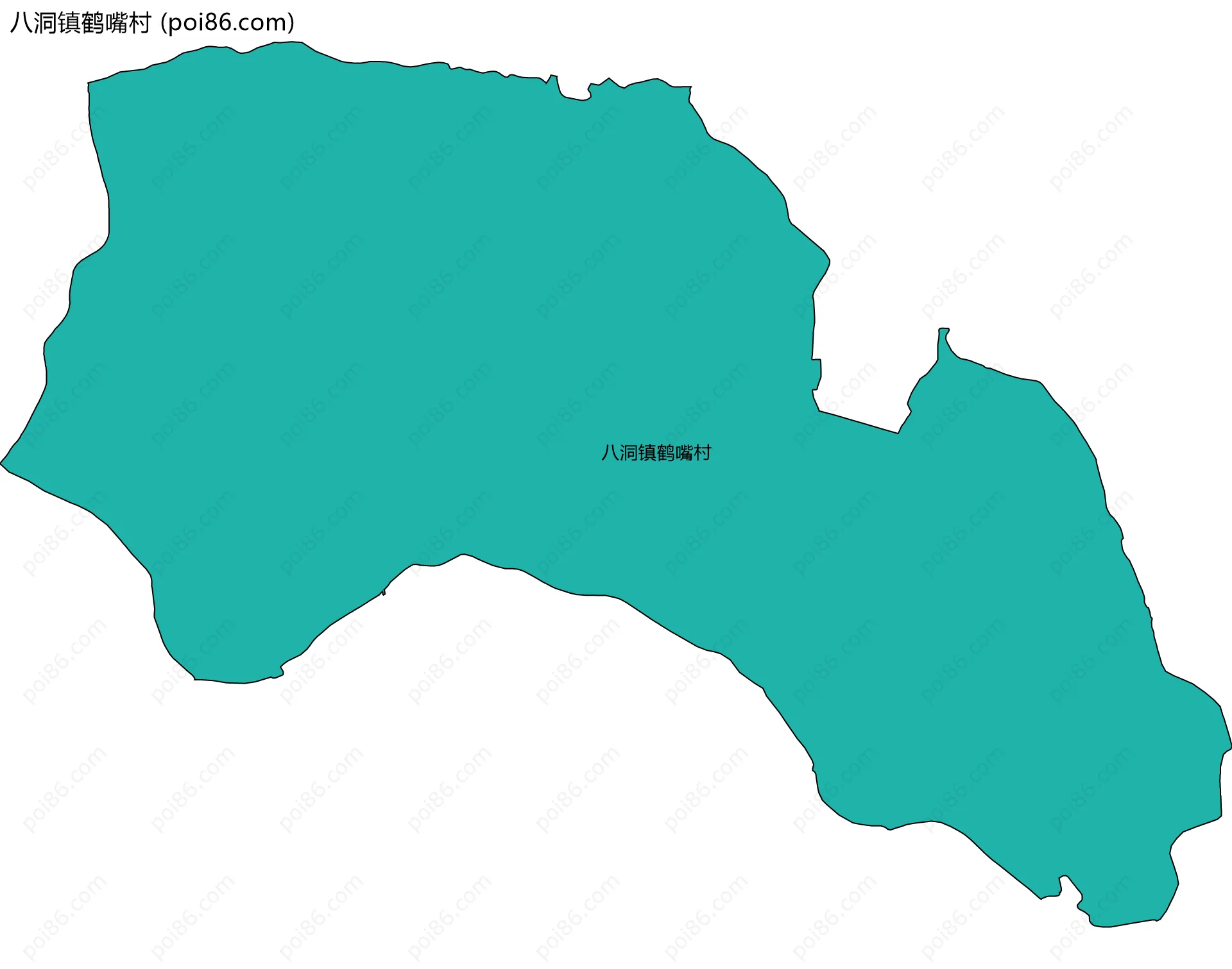 八洞镇鹤嘴村边界地图