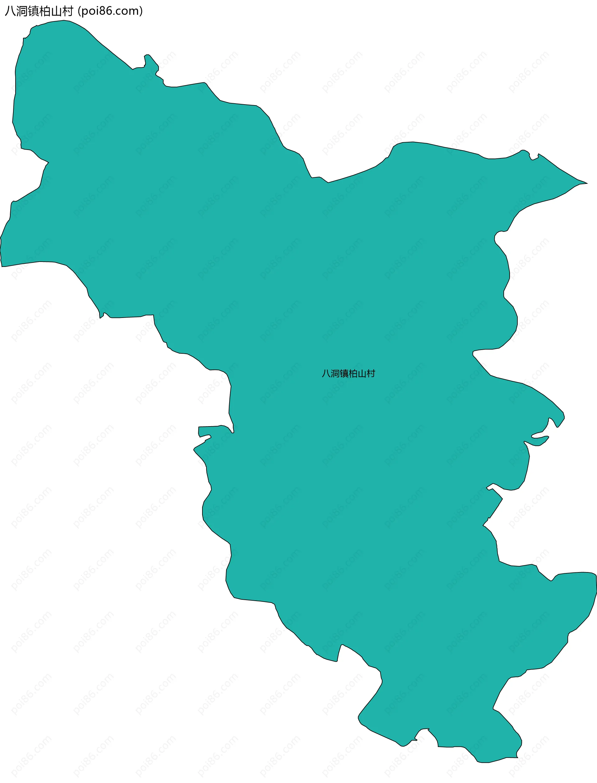 八洞镇柏山村边界地图