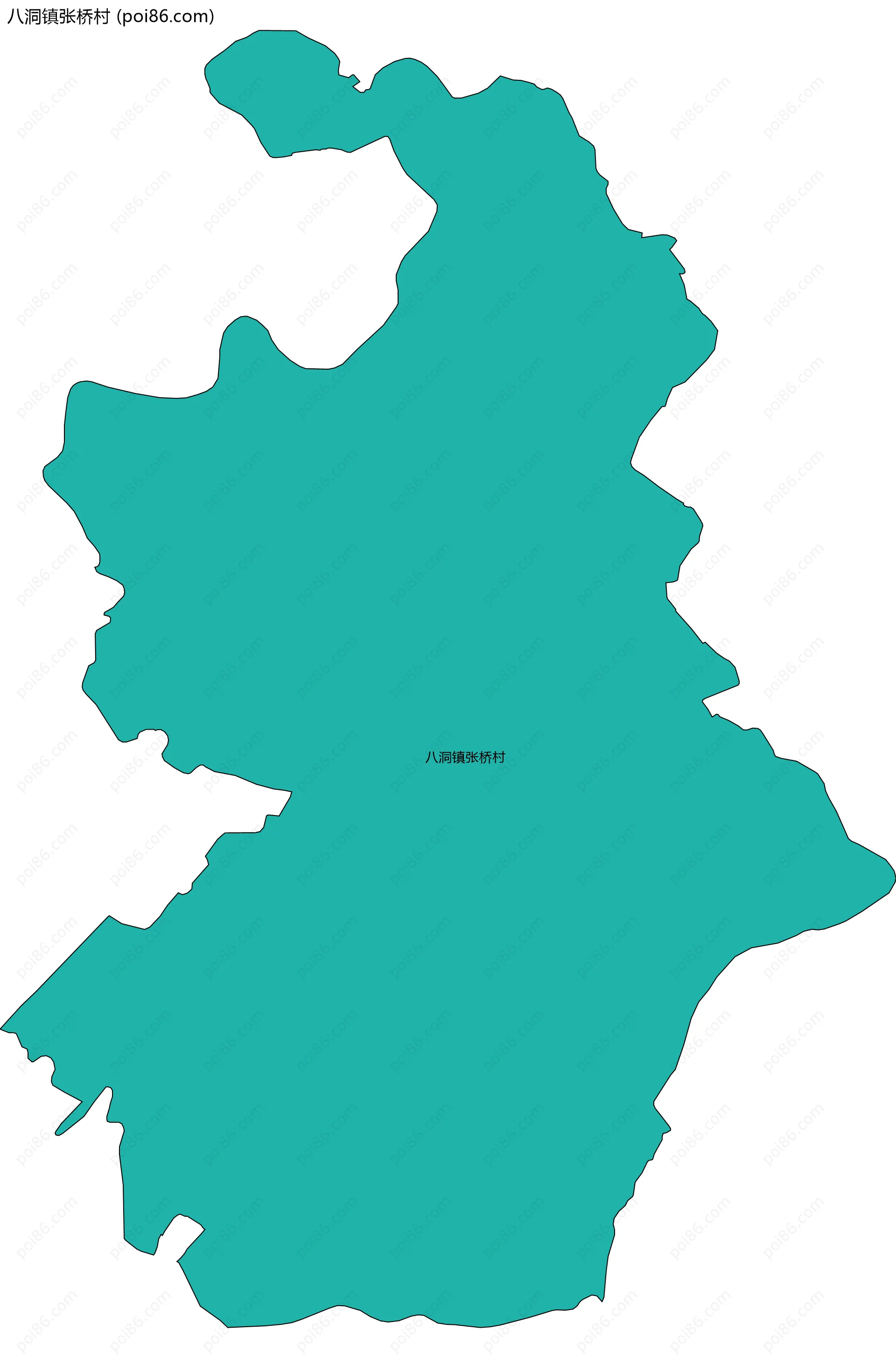 八洞镇张桥村边界地图