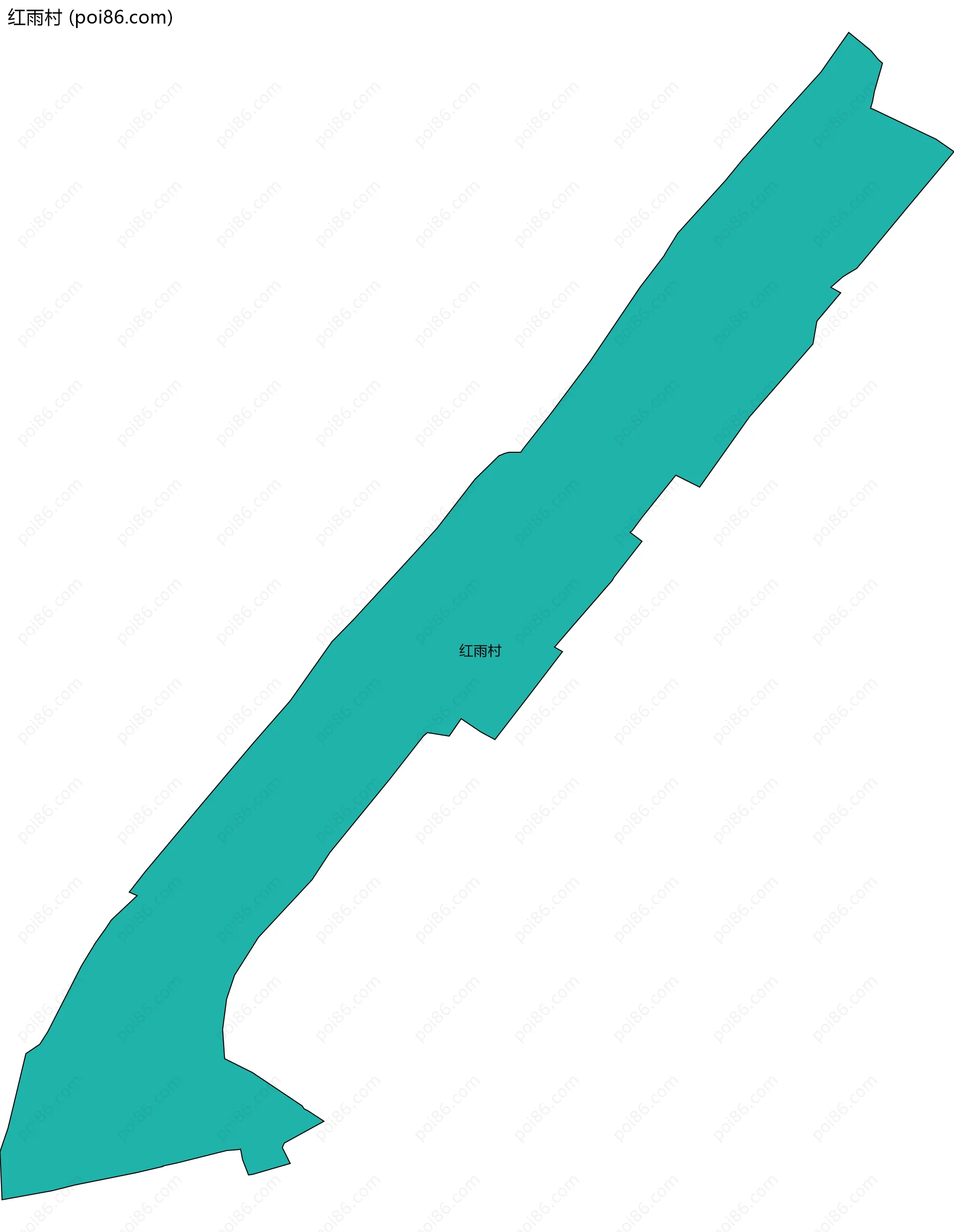 红雨村边界地图