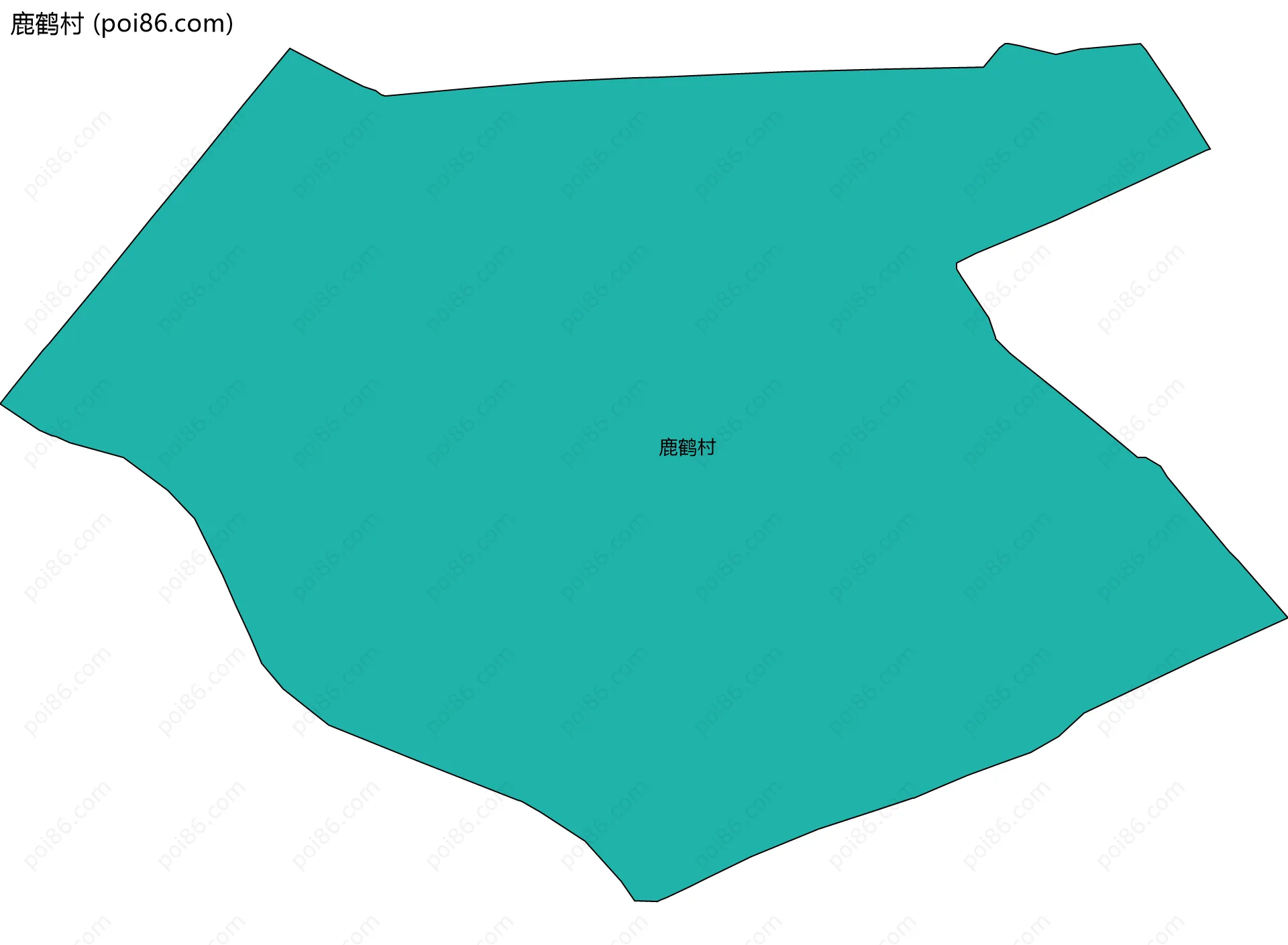 鹿鹤村边界地图