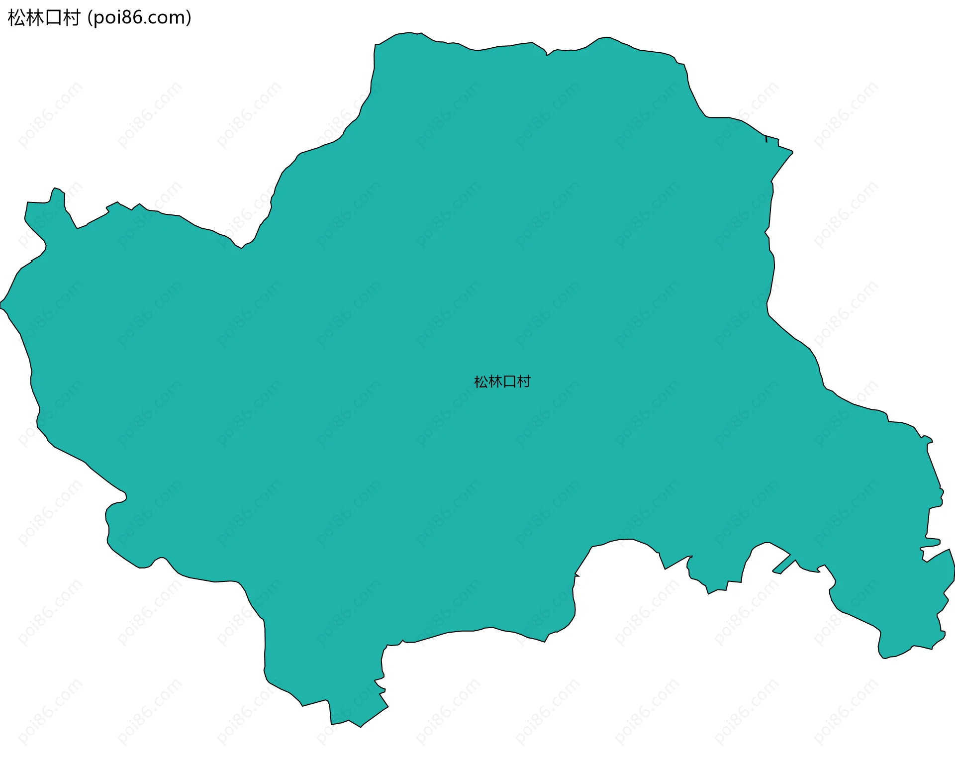 松林口村边界地图