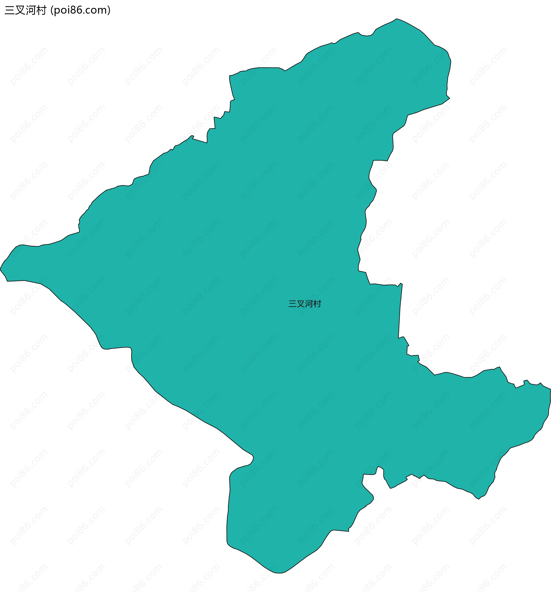 三叉河村边界地图