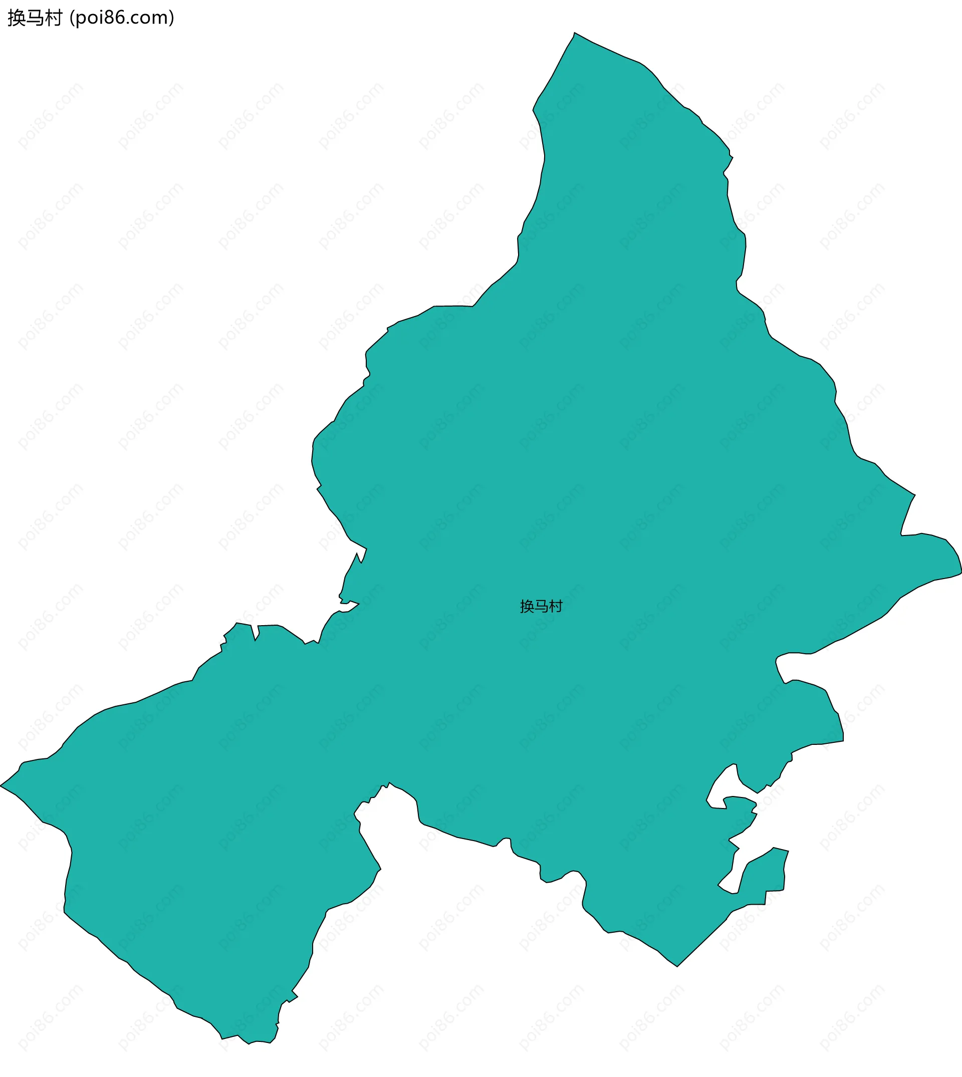 换马村边界地图