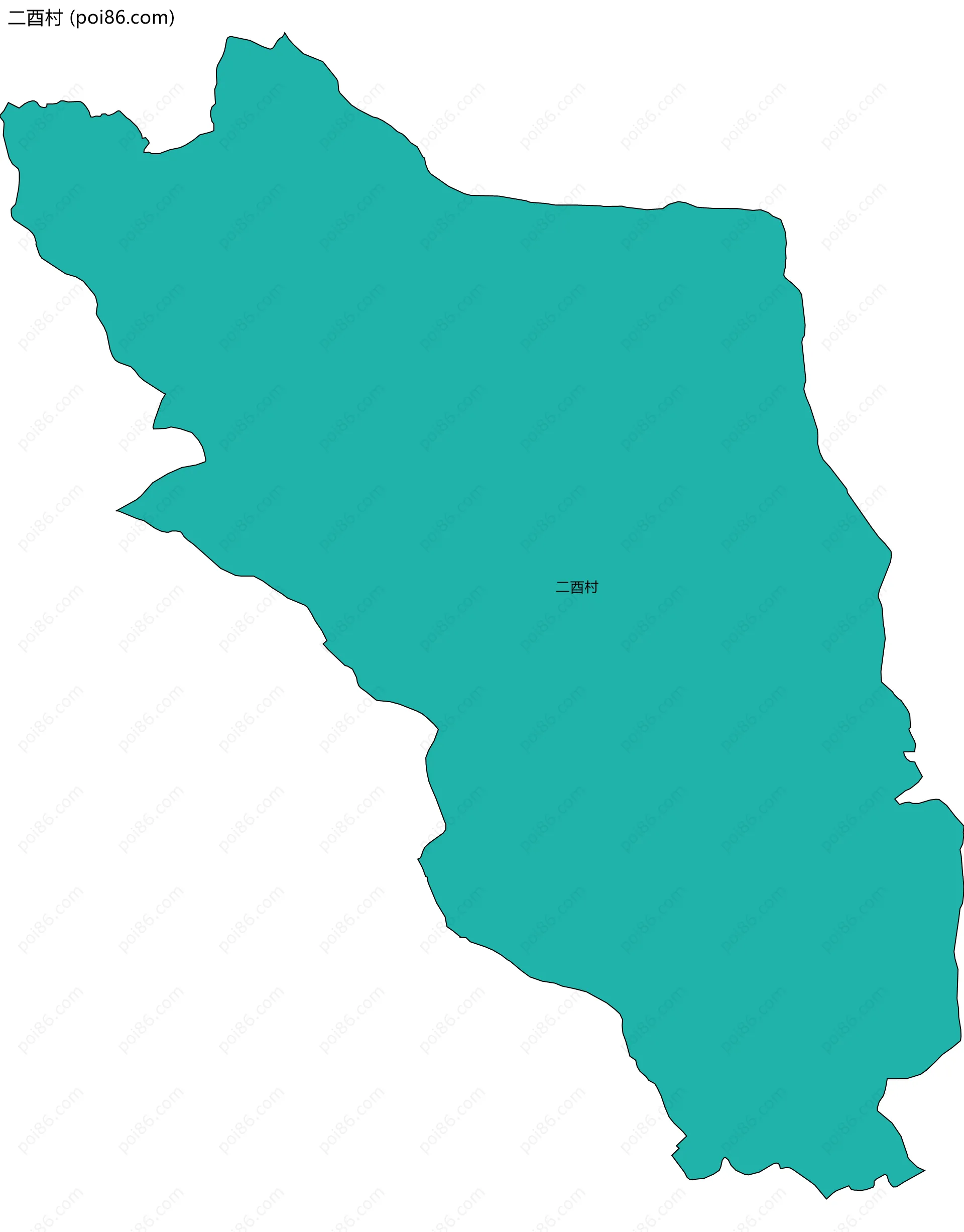 二酉村边界地图